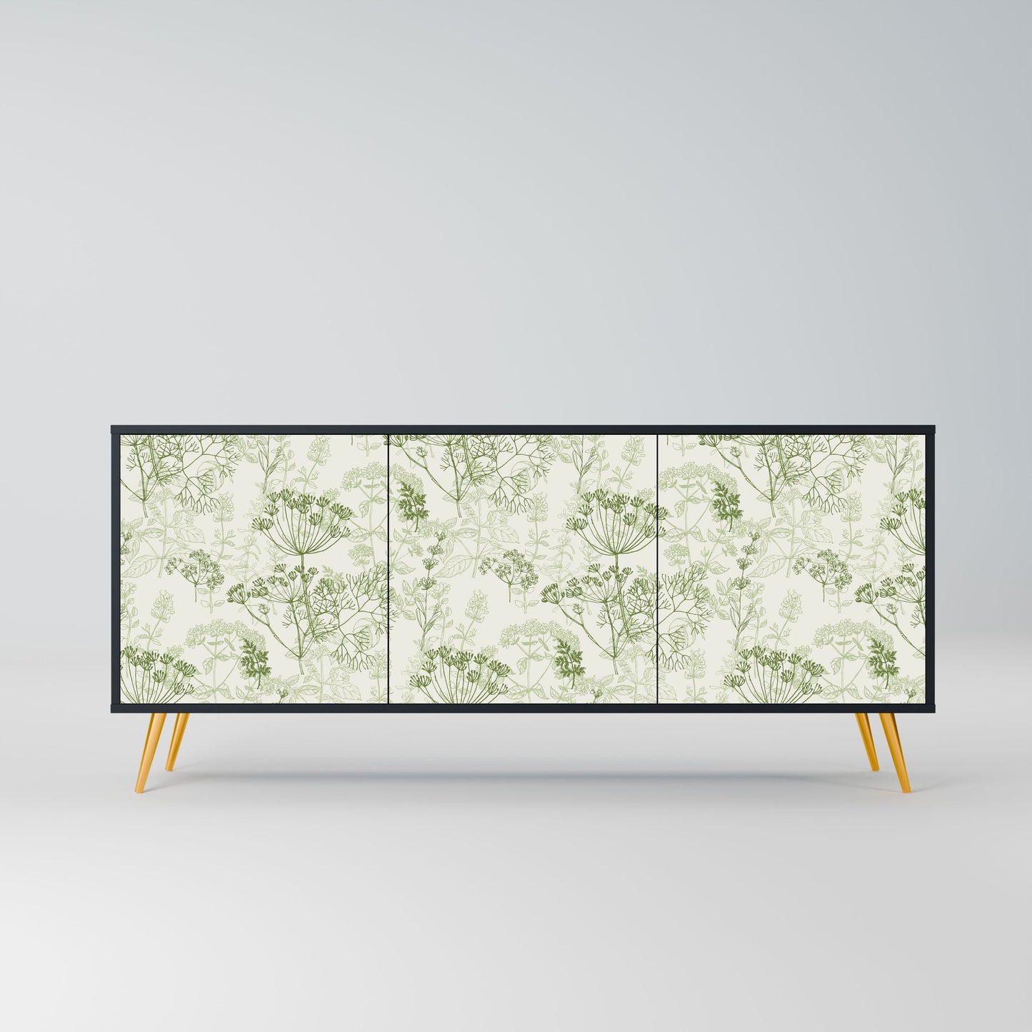 FENNEL BALDACHIN 3-Door Sideboard in Black Finish