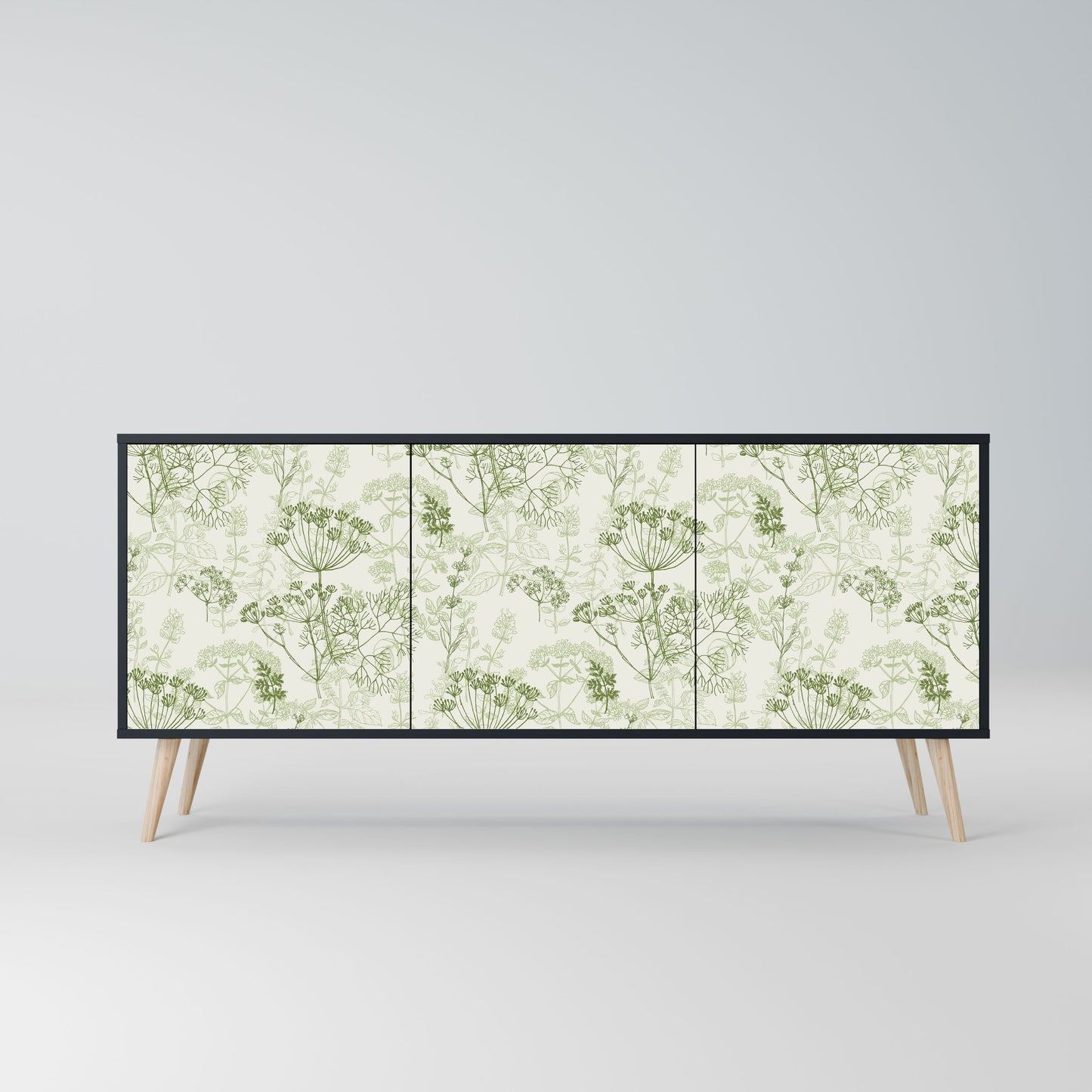 FENNEL BALDACHIN 3-Door Sideboard in Black Finish