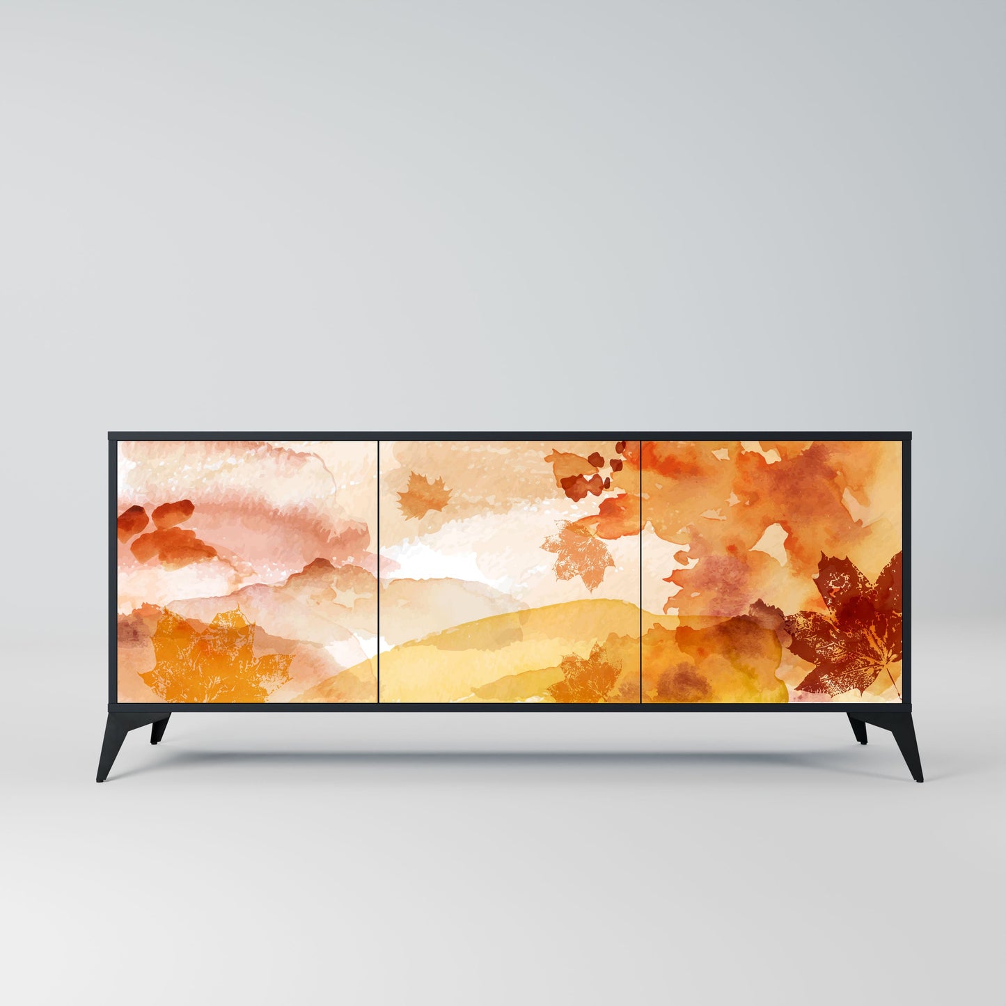 TRACES OF AUTUMN 3-Door Sideboard in Black Finish