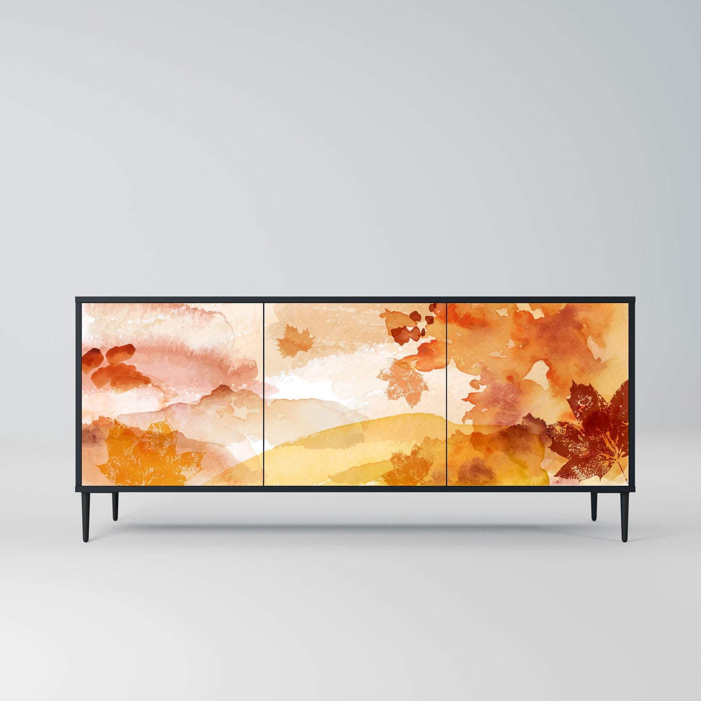 TRACES OF AUTUMN 3-Door Sideboard in Black Finish