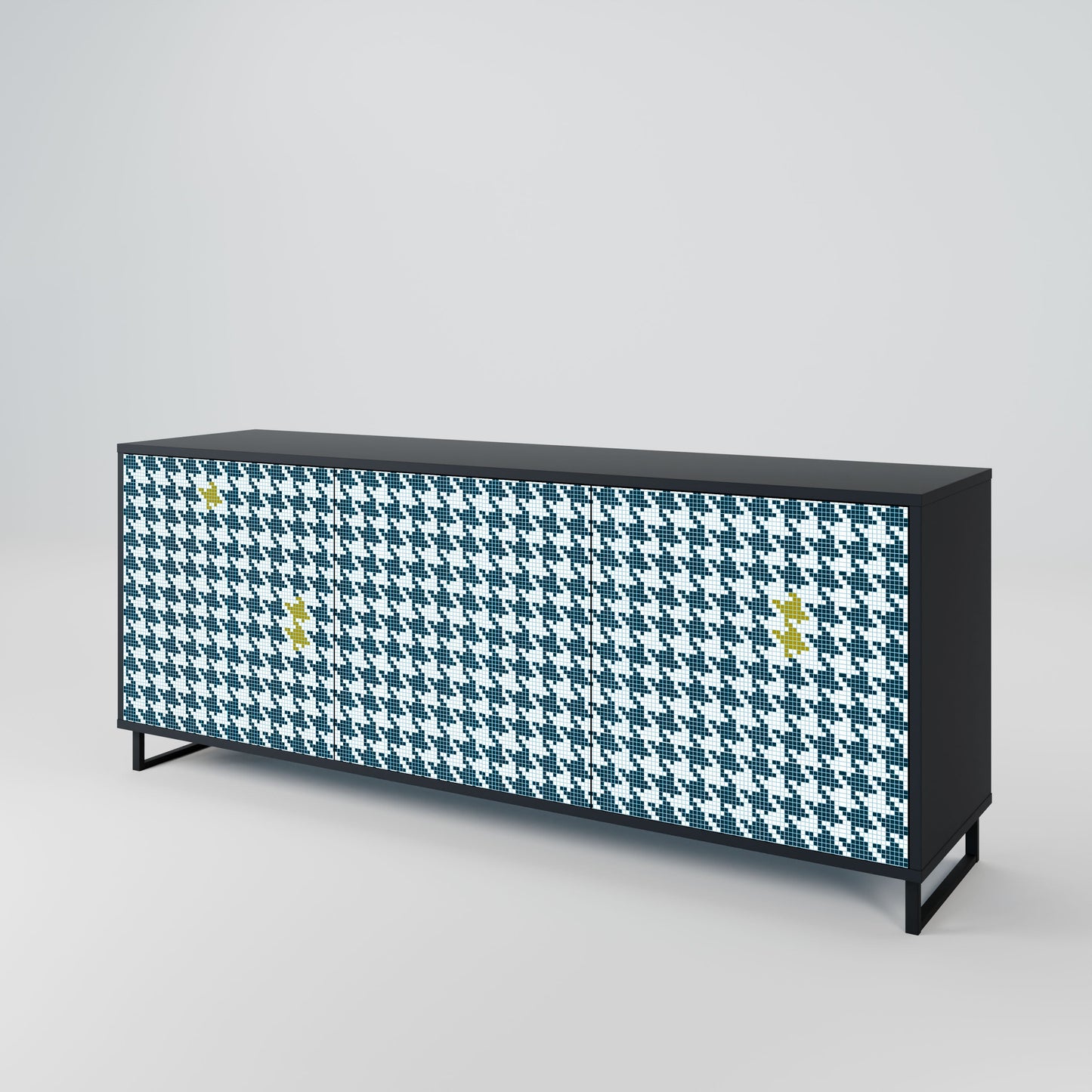 Credenza 3 ante OUT OF CONTEXT in finitura nera