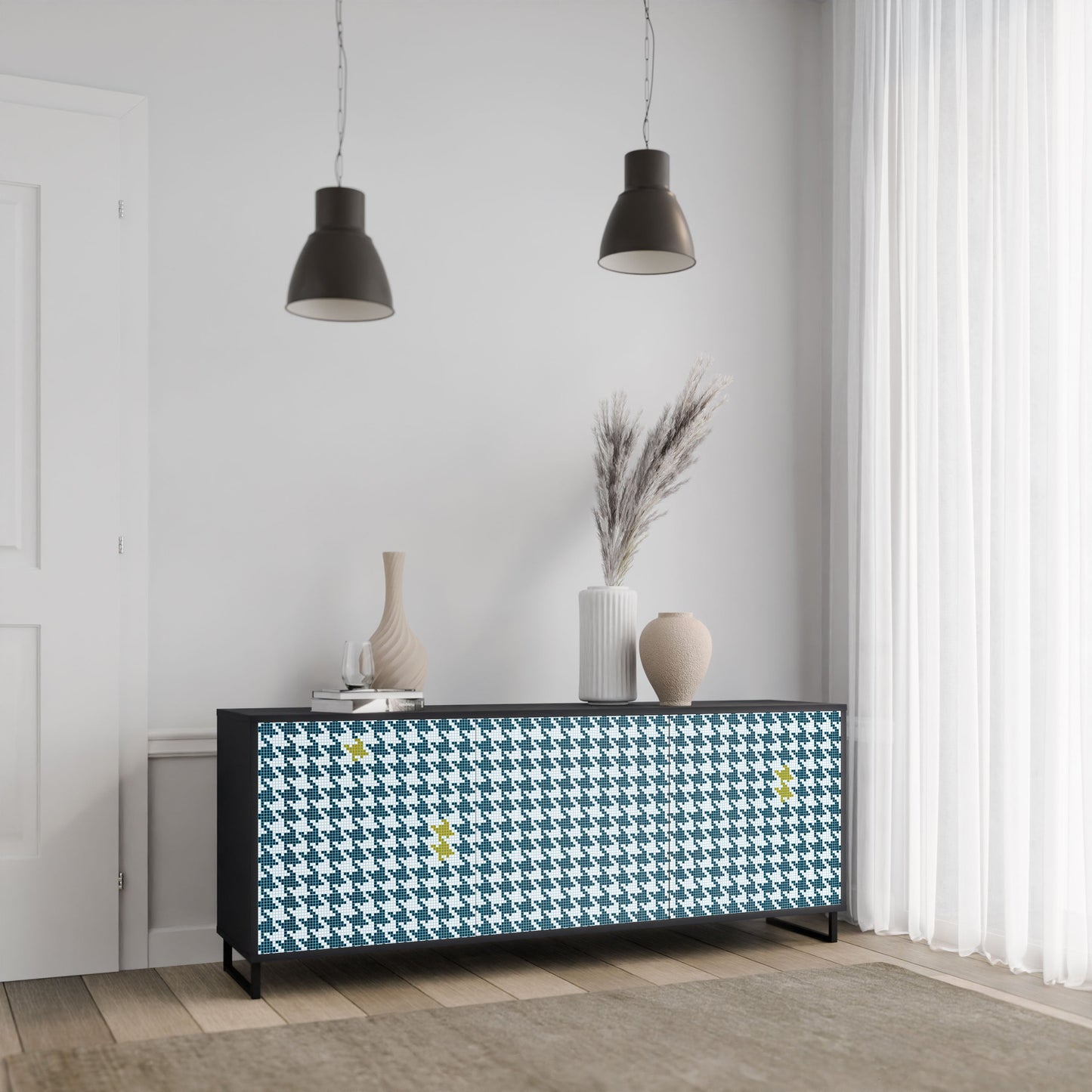Credenza 3 ante OUT OF CONTEXT in finitura nera