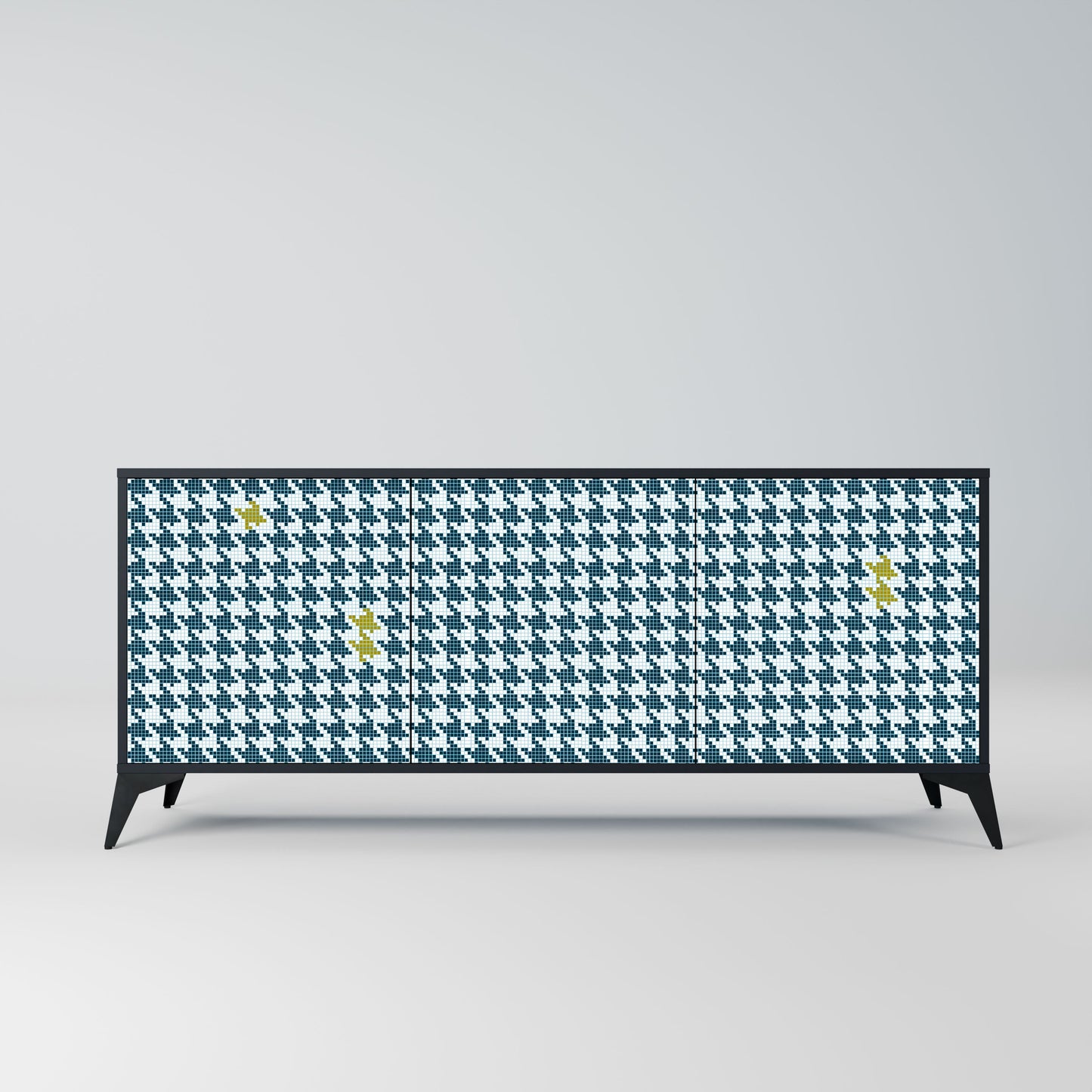 Credenza 3 ante OUT OF CONTEXT in finitura nera