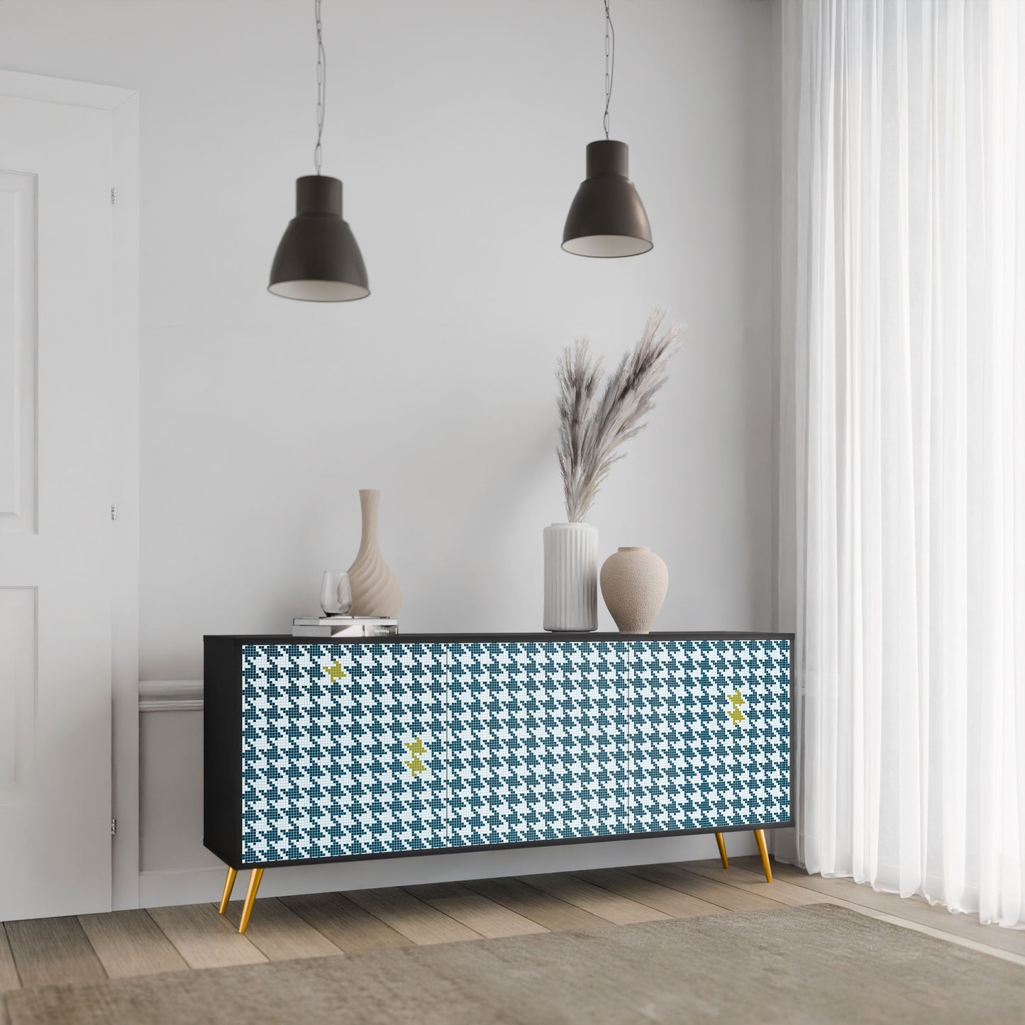 Credenza 3 ante OUT OF CONTEXT in finitura nera