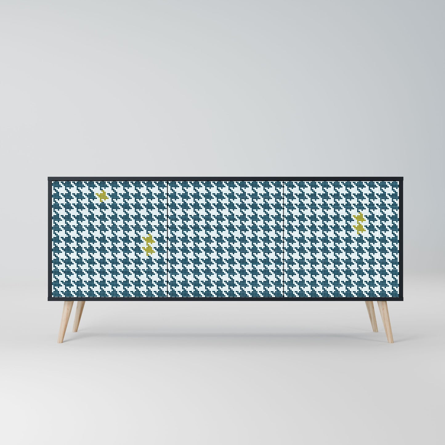 Credenza 3 ante OUT OF CONTEXT in finitura nera