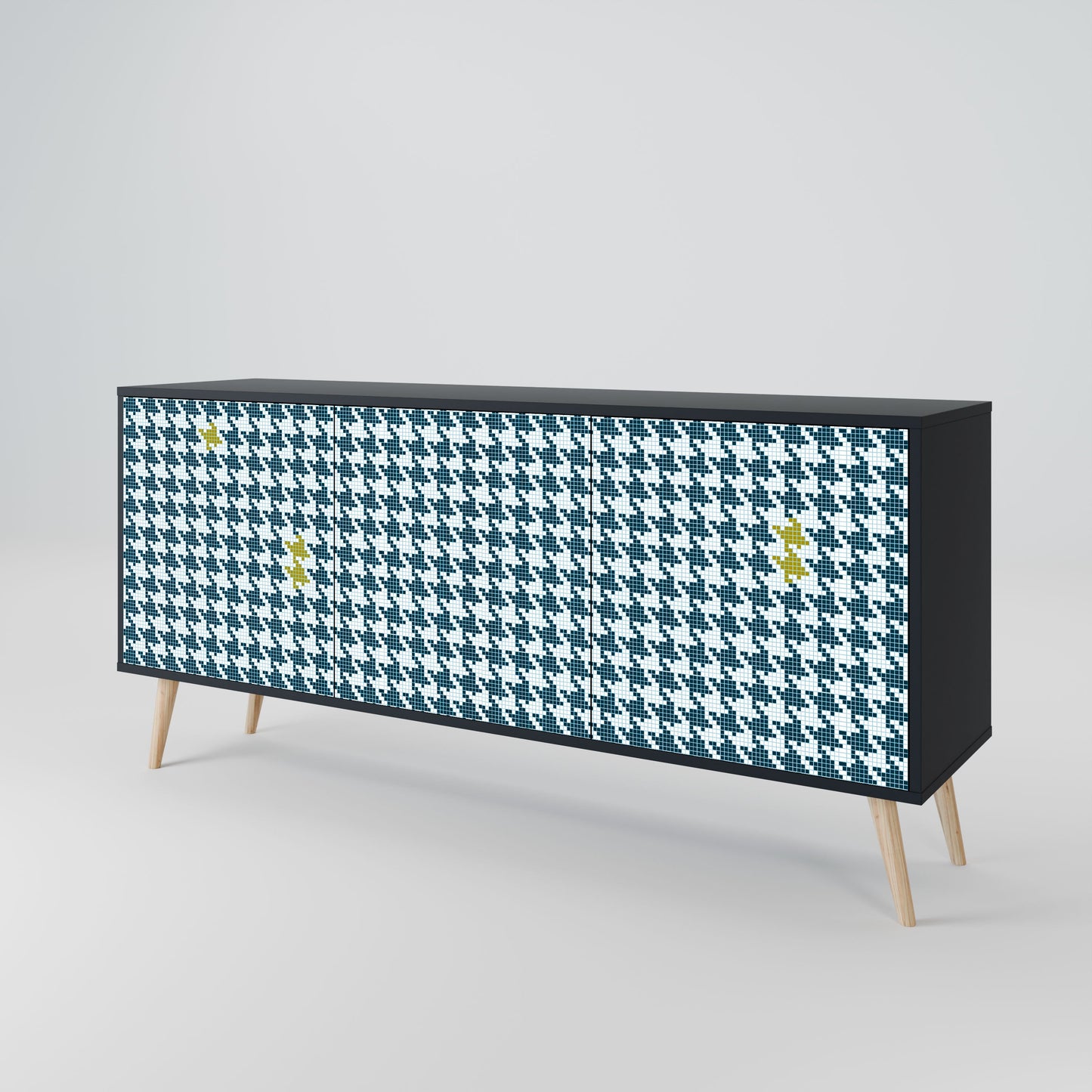 Credenza 3 ante OUT OF CONTEXT in finitura nera