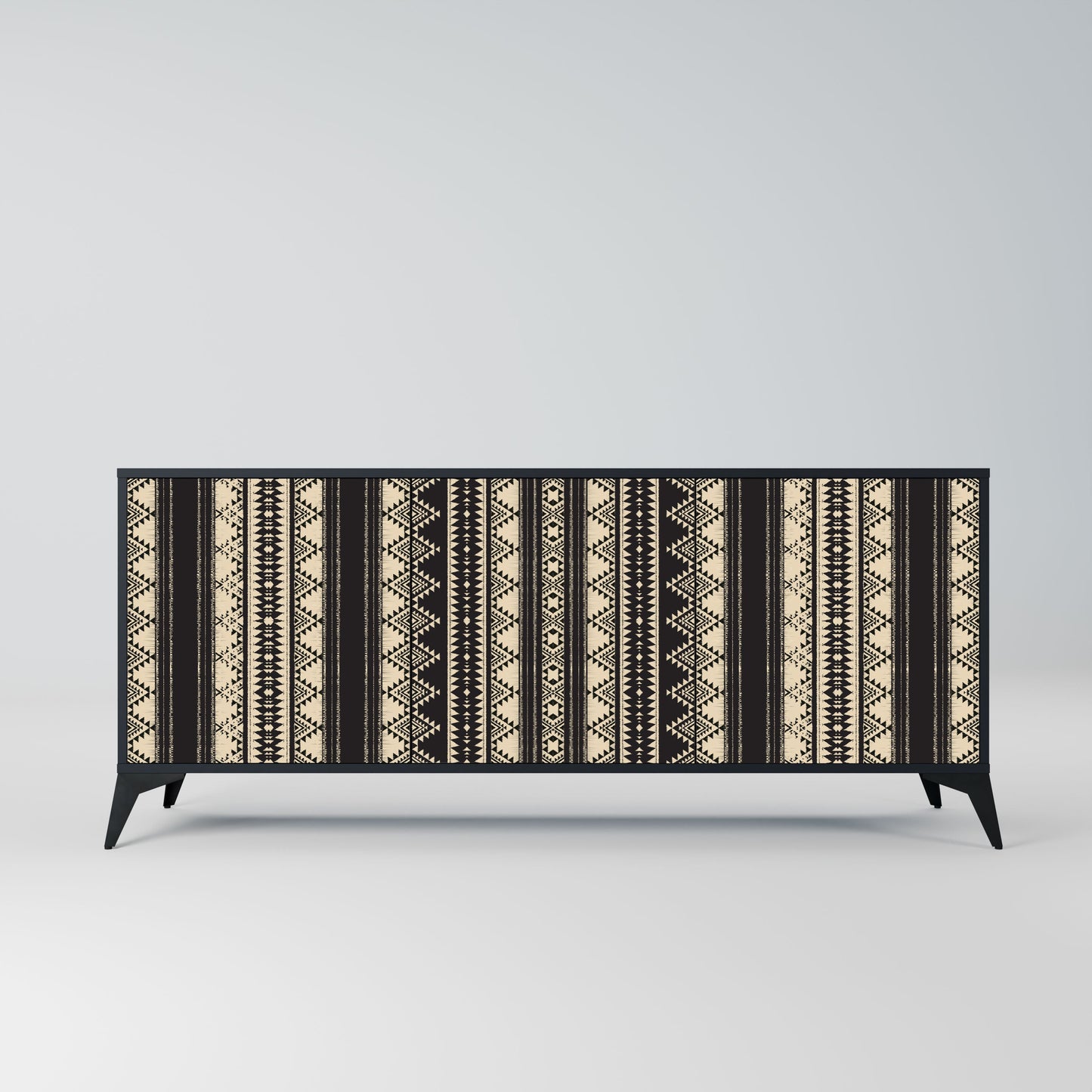 Credenza AZTEC a 3 ante in finitura nera