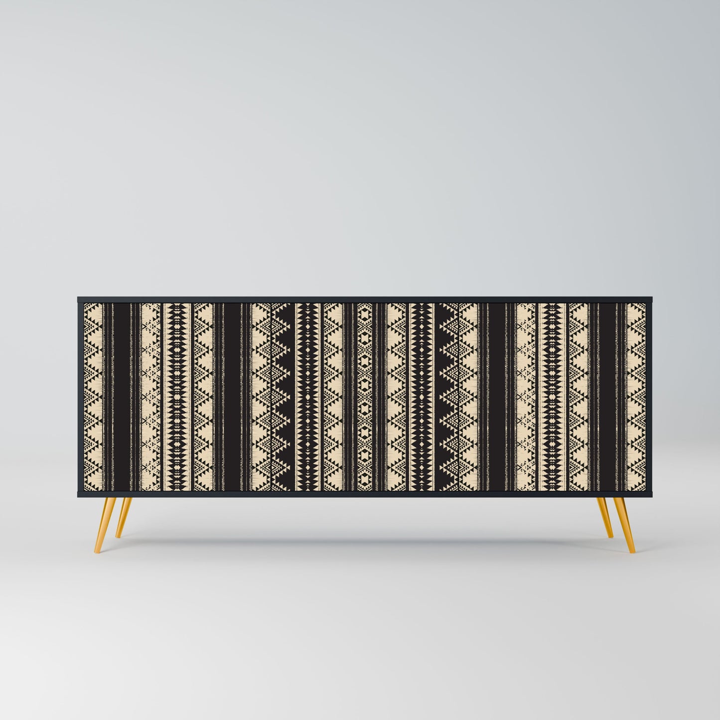 Credenza AZTEC a 3 ante in finitura nera