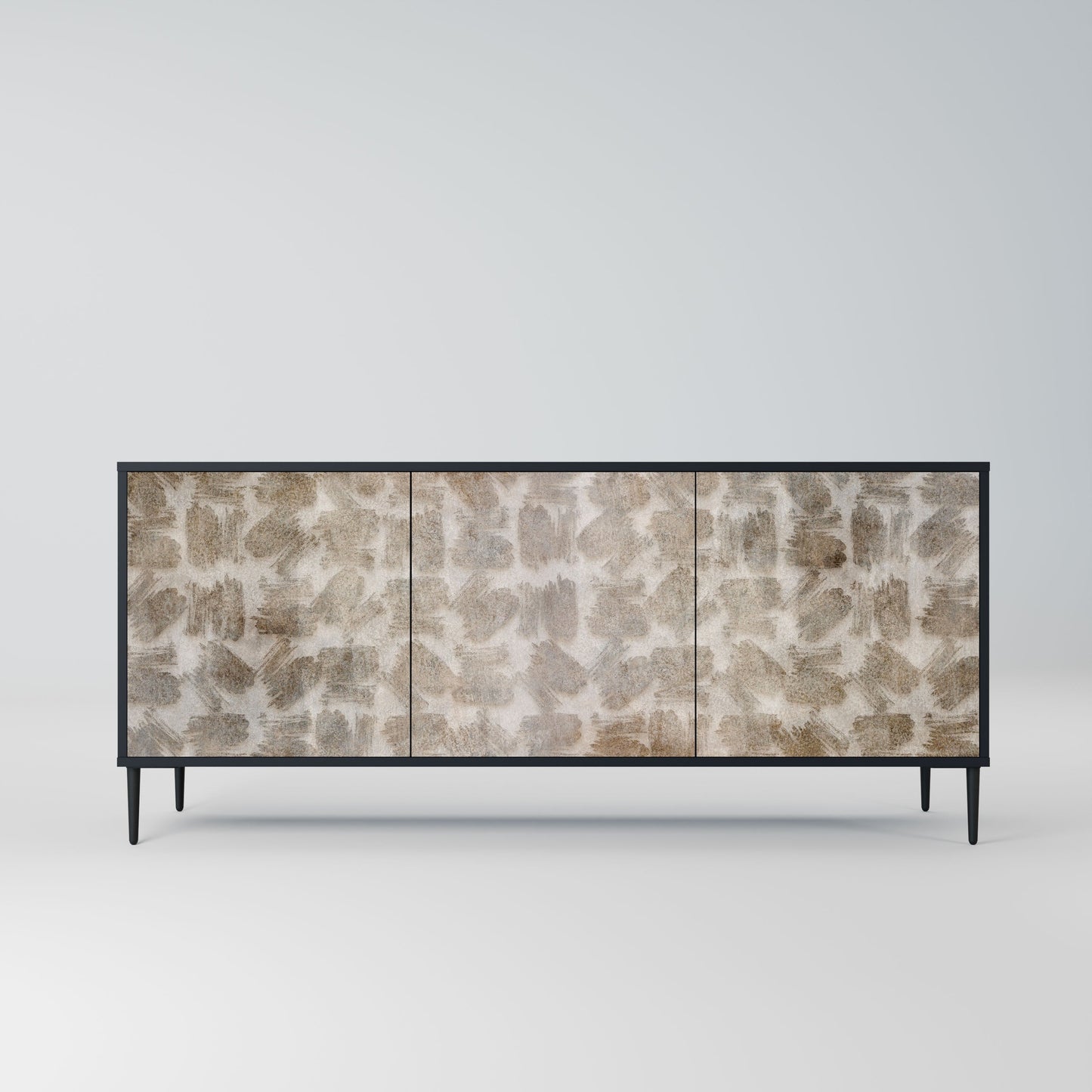 SLIGHTLY BLURRED 3-Door Sideboard in Black Finish
