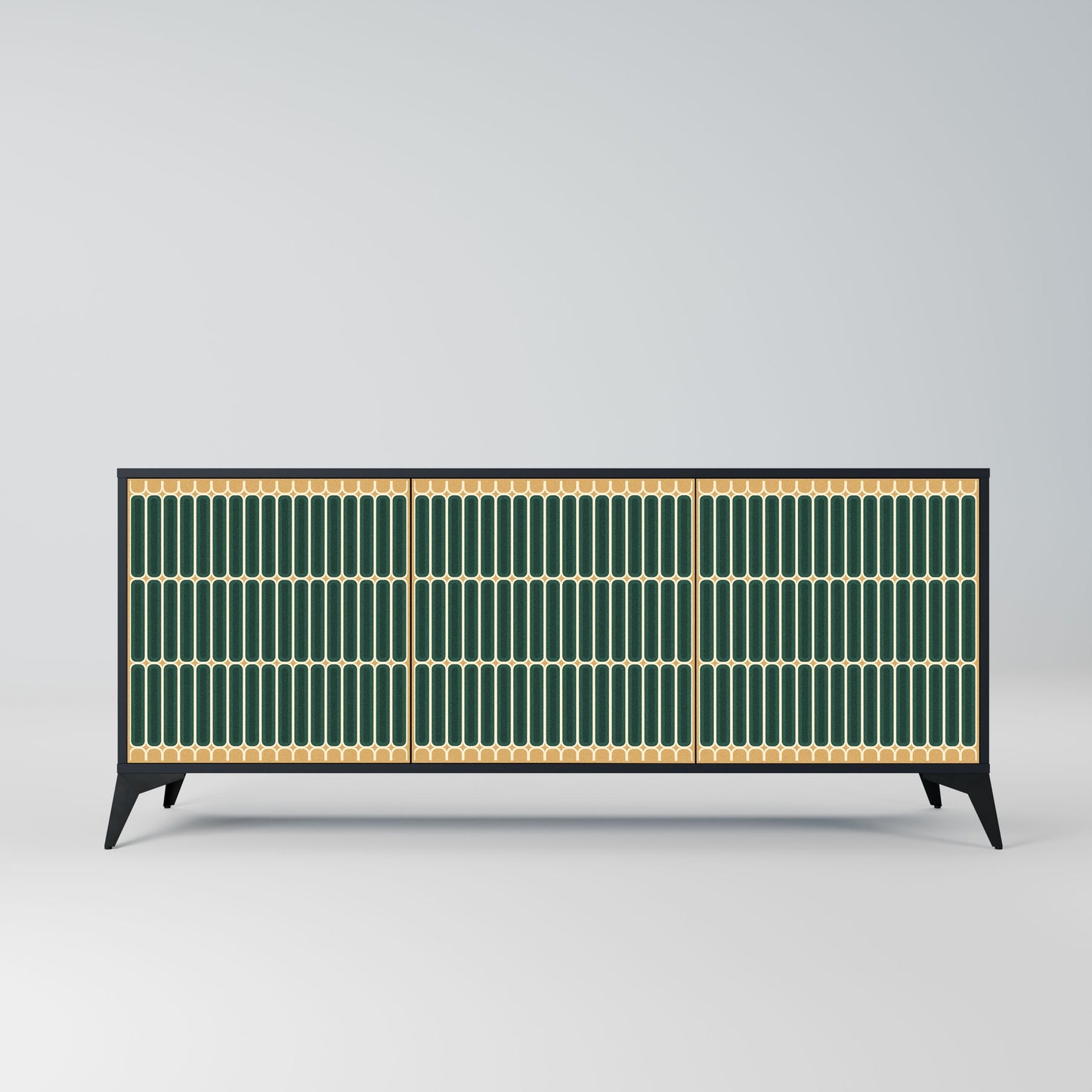 Credenza ILUSION GATE a 3 ante in finitura nera