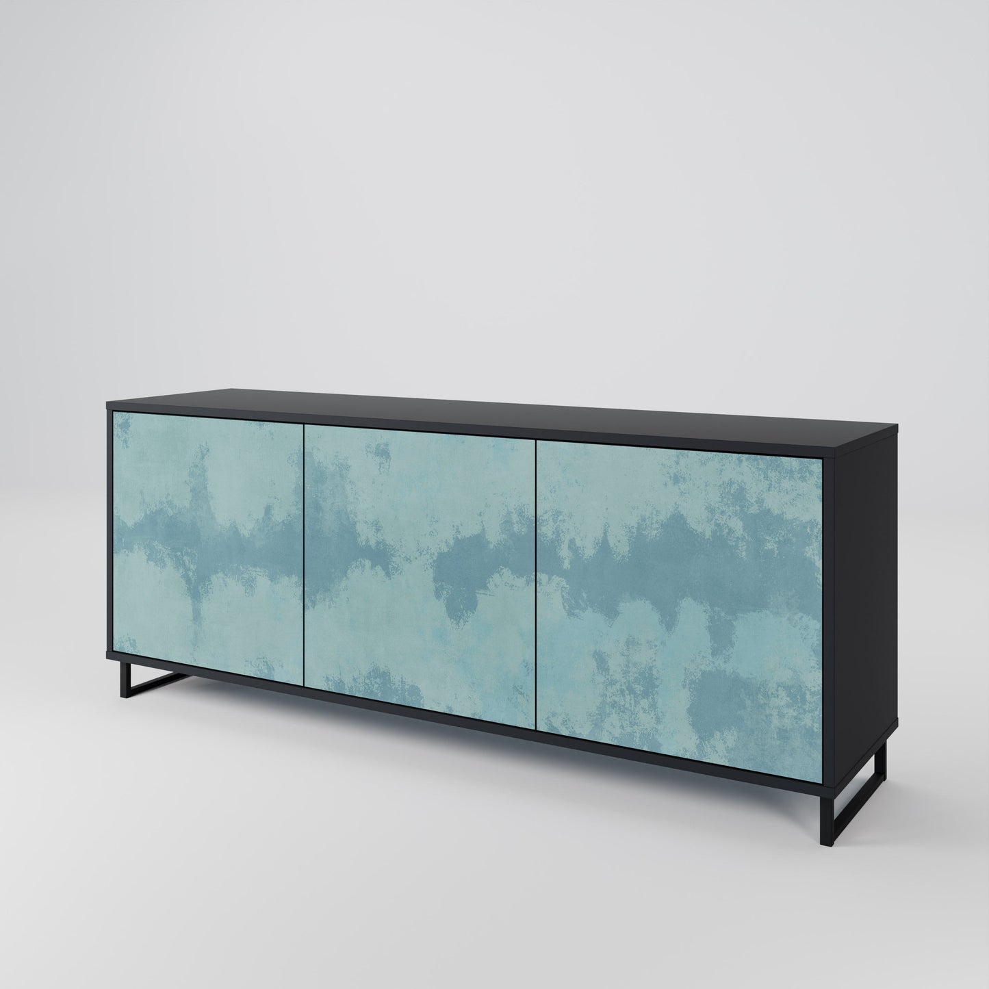 Credenza a 3 ante SKY WASH in finitura nera