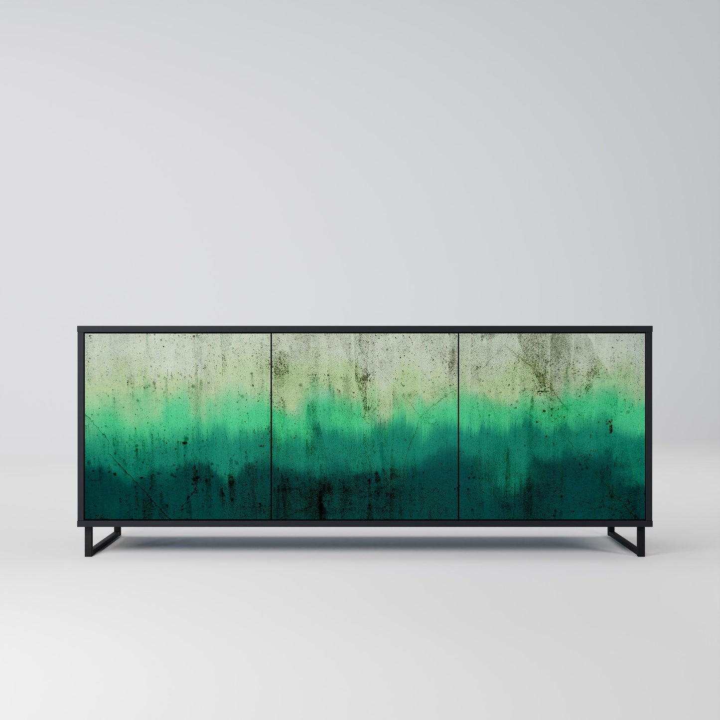 Credenza a 3 ante NORTHERN LIGHTS in finitura nera