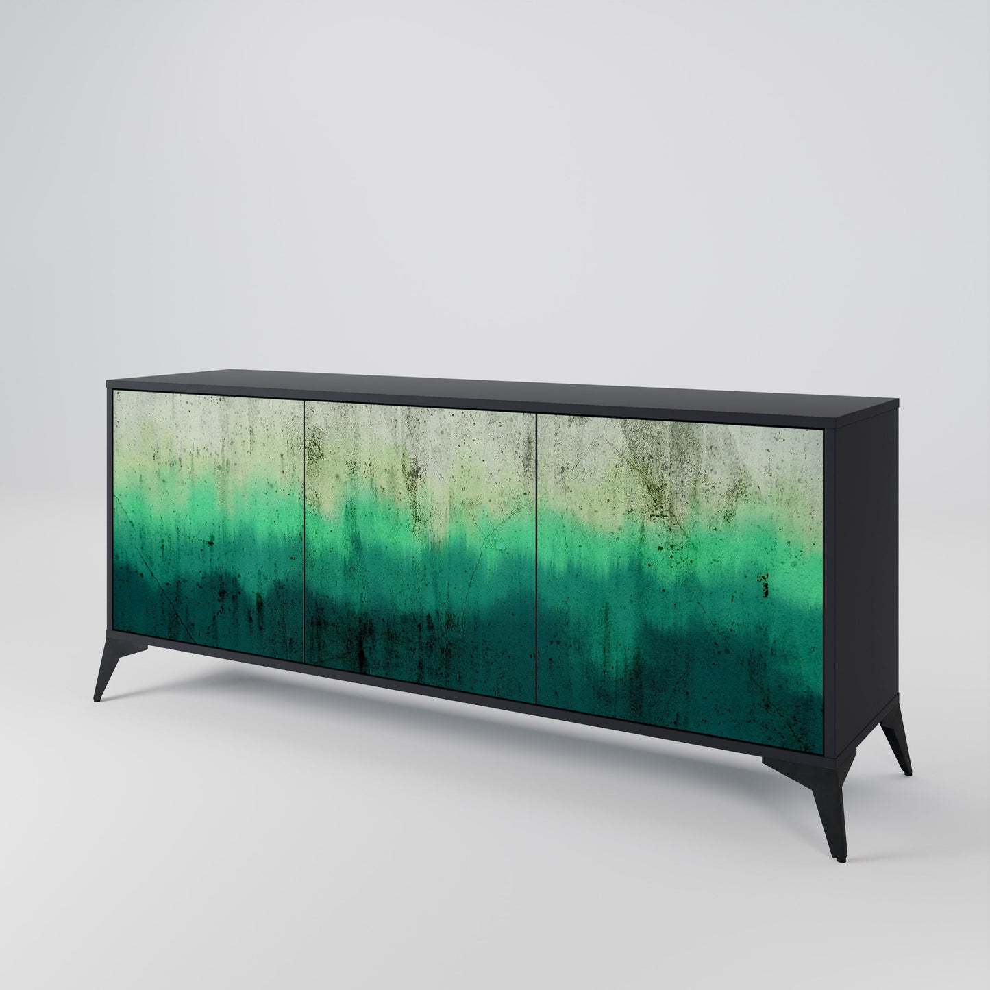 Credenza a 3 ante NORTHERN LIGHTS in finitura nera