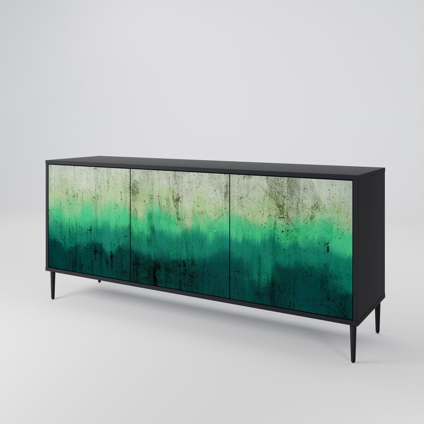 Credenza a 3 ante NORTHERN LIGHTS in finitura nera