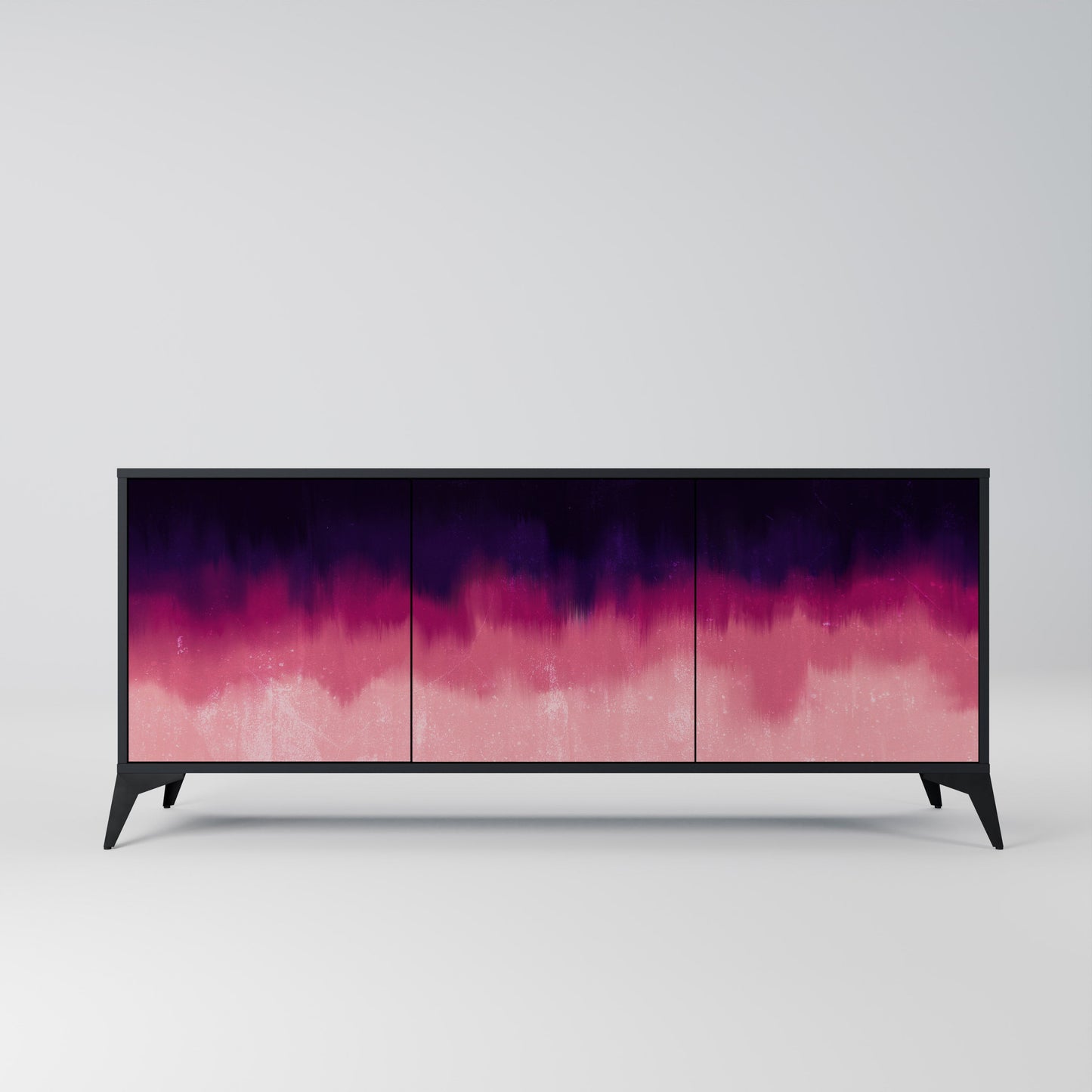 Credenza AURORA BOREALIS a 3 ante in finitura nera