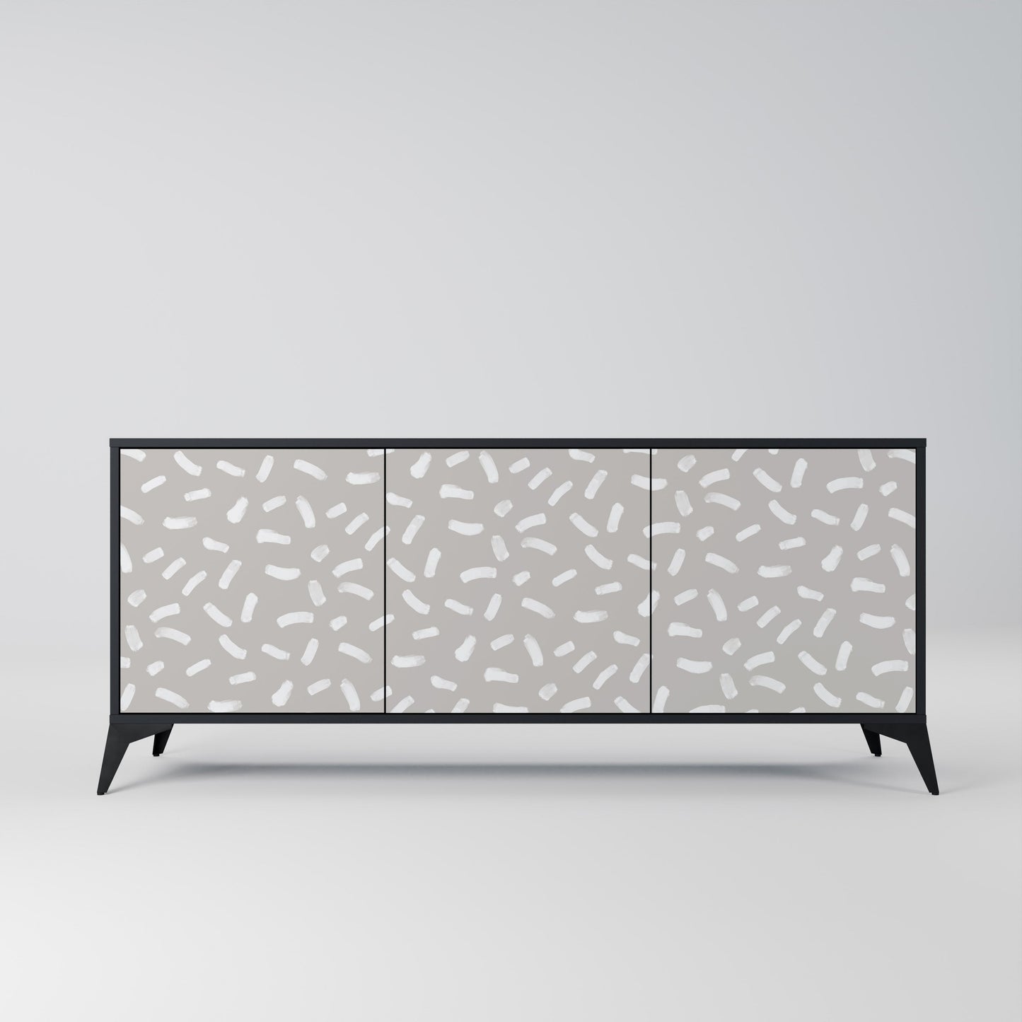 Credenza PASSING SECONDS a 3 ante con finitura nera