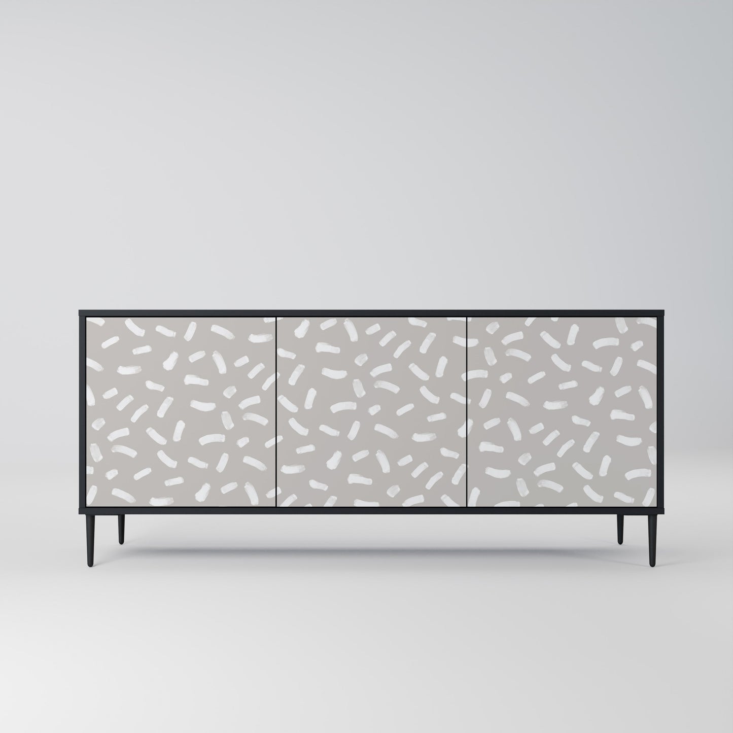 Credenza PASSING SECONDS a 3 ante con finitura nera