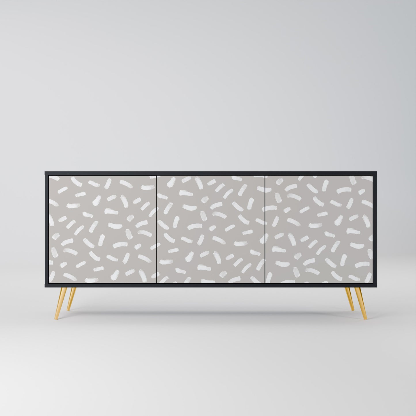 Credenza PASSING SECONDS a 3 ante con finitura nera