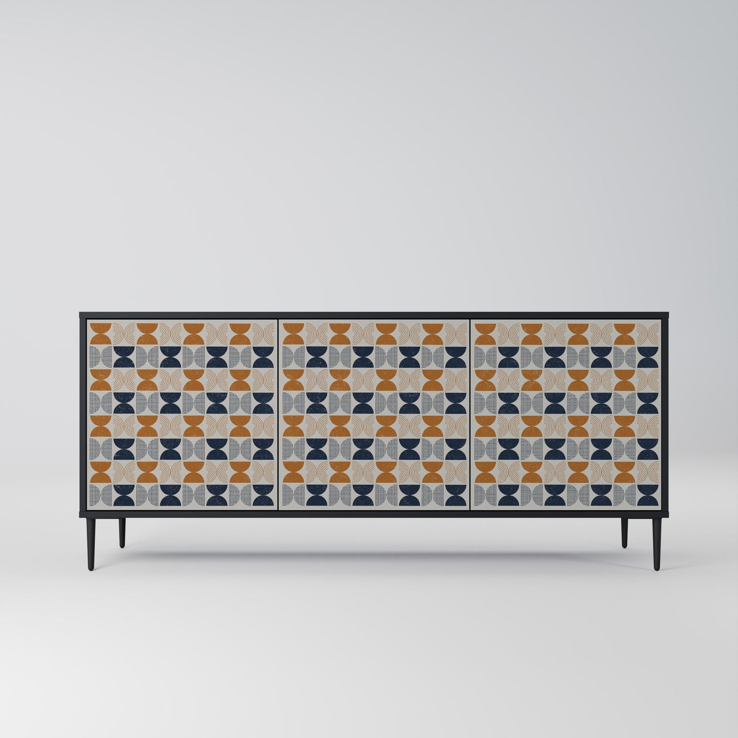 Credenza a 3 ante REFLECTION RANGE in finitura nera