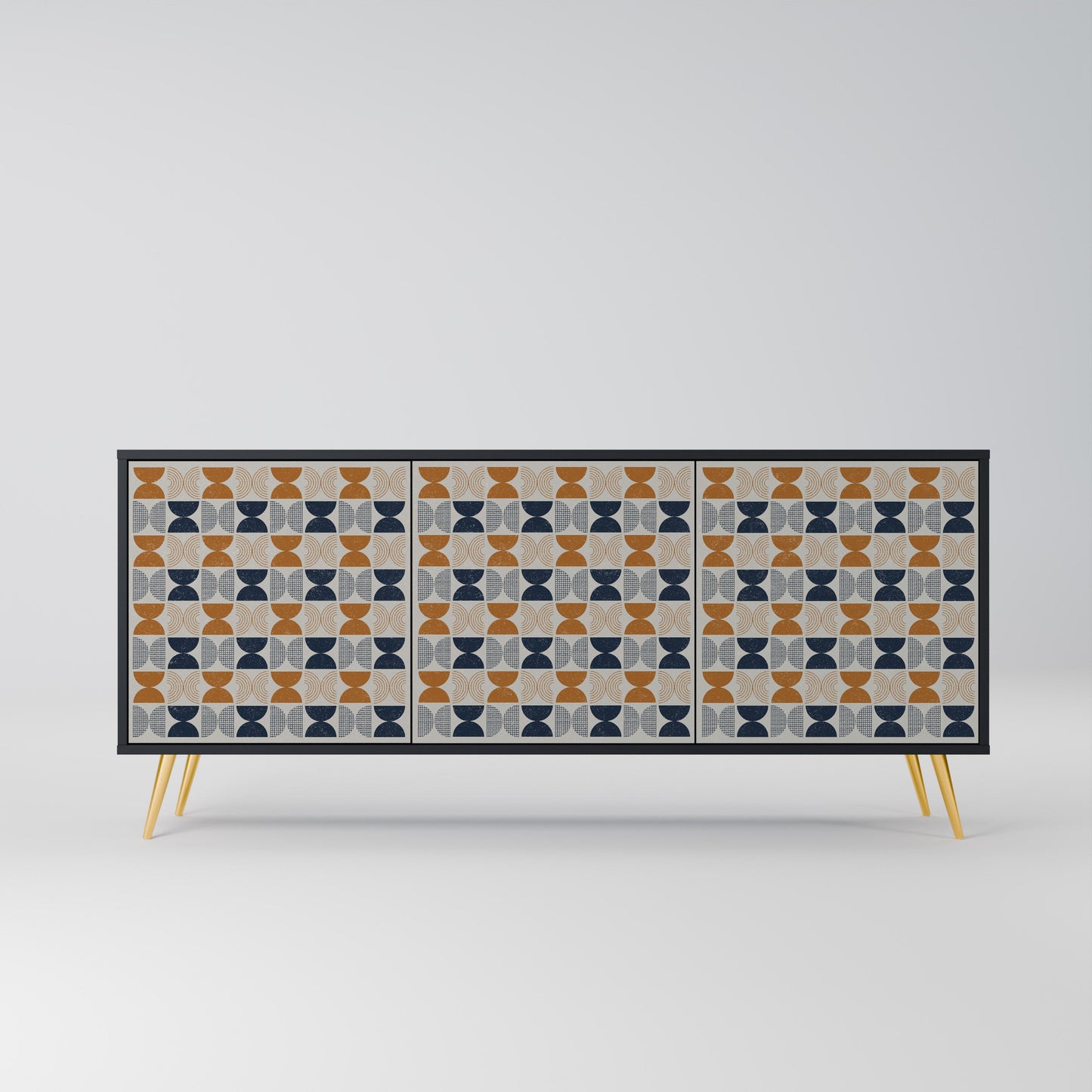 Credenza a 3 ante REFLECTION RANGE in finitura nera