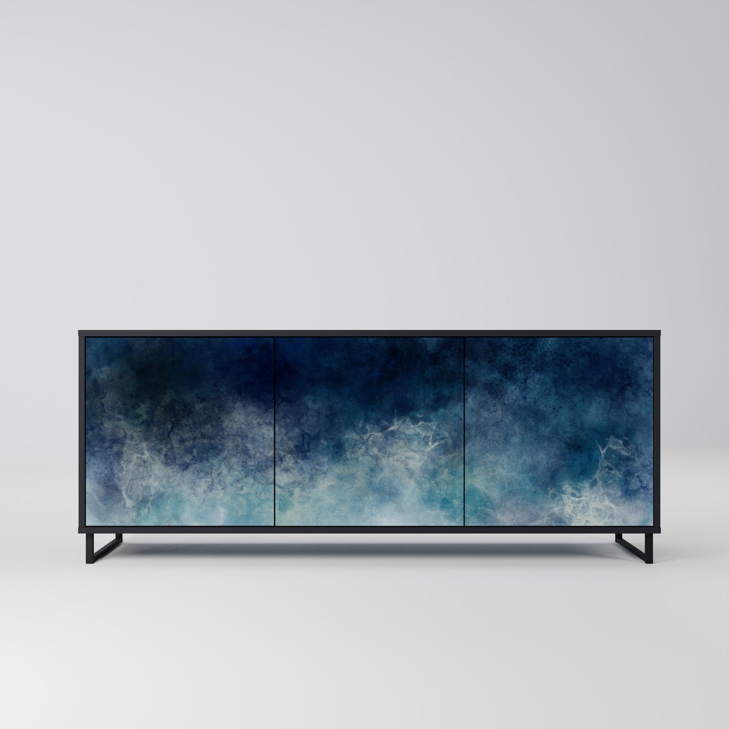 Credenza a 3 ante CELESTIAL FALL in finitura nera