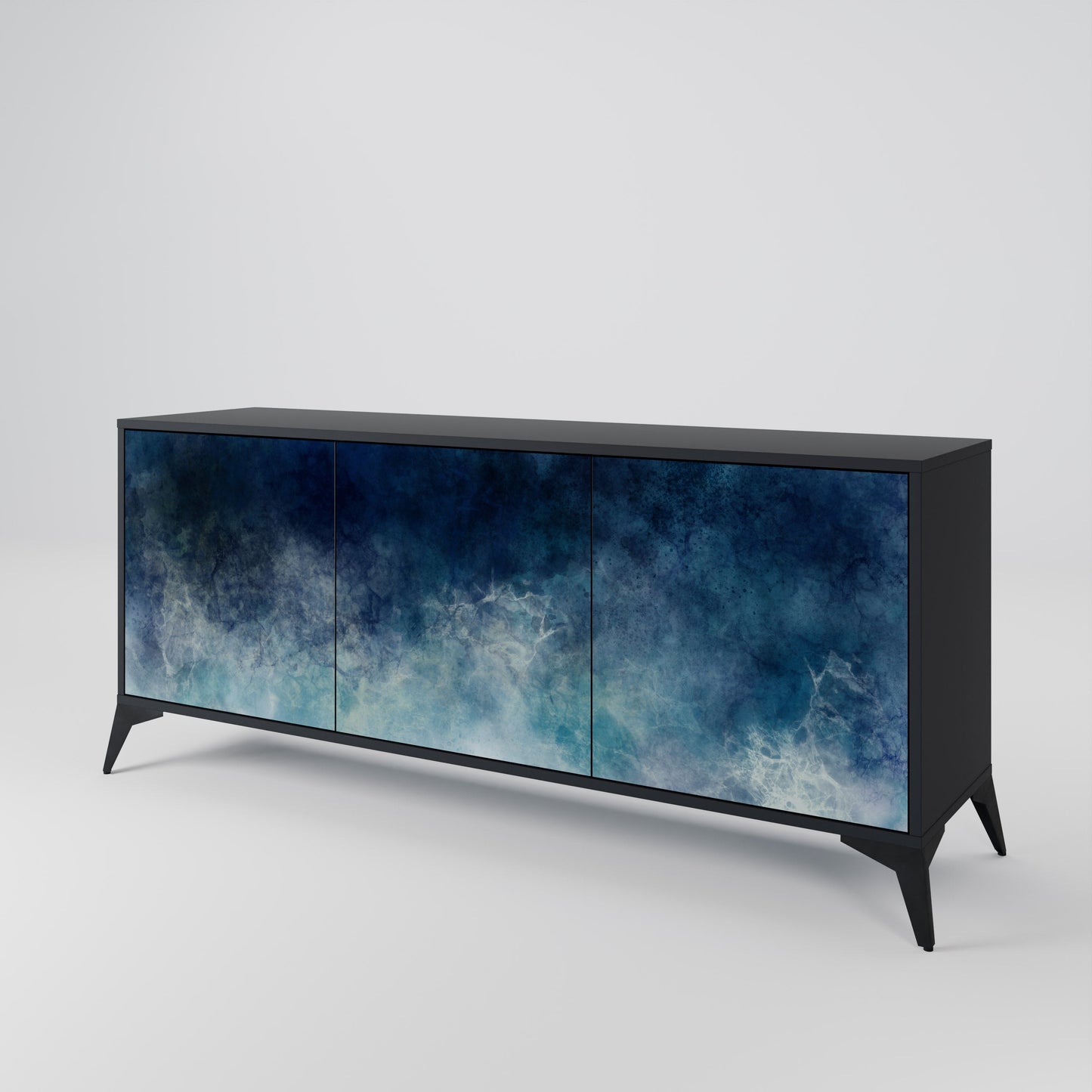Credenza a 3 ante CELESTIAL FALL in finitura nera