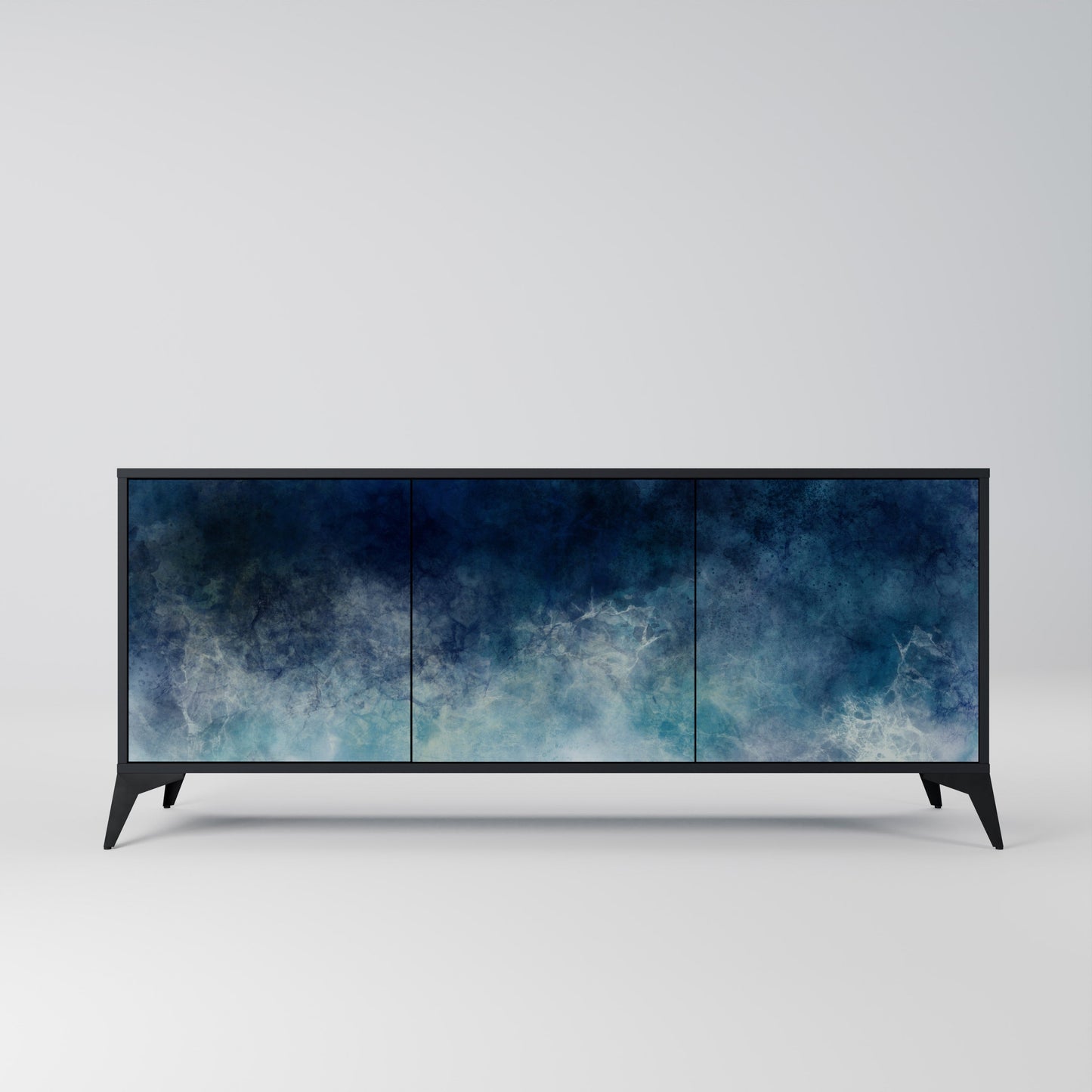 Credenza a 3 ante CELESTIAL FALL in finitura nera