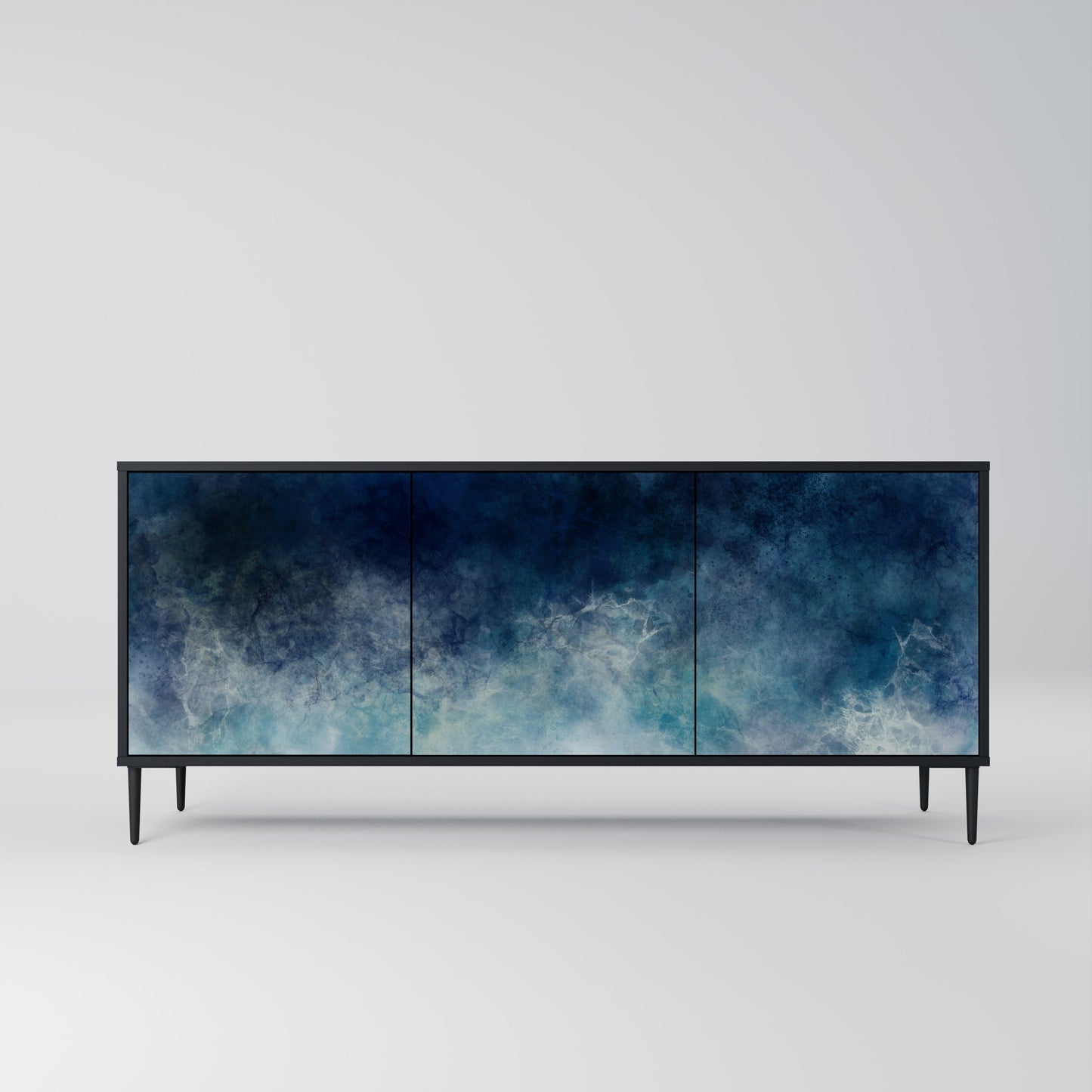 Credenza a 3 ante CELESTIAL FALL in finitura nera