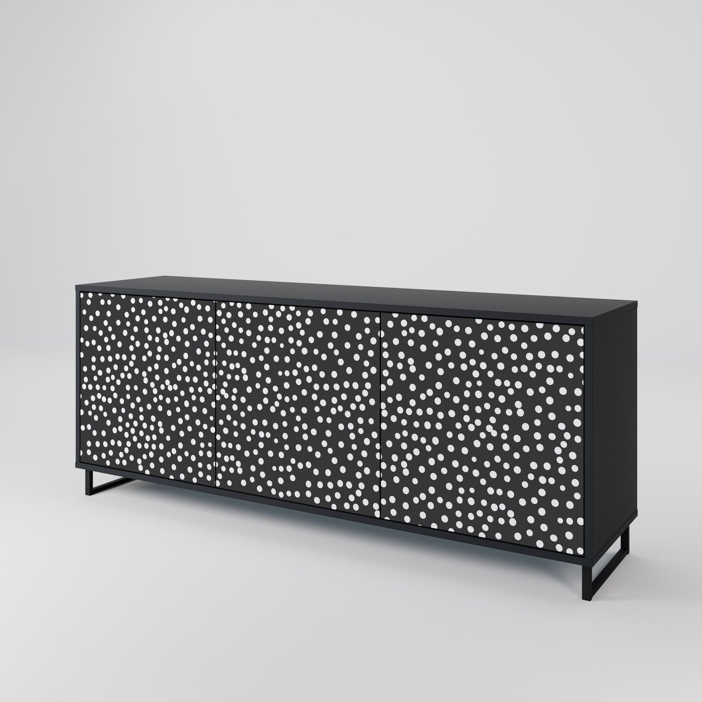 Credenza a 3 ante BLINDING LIGHTS in finitura nera