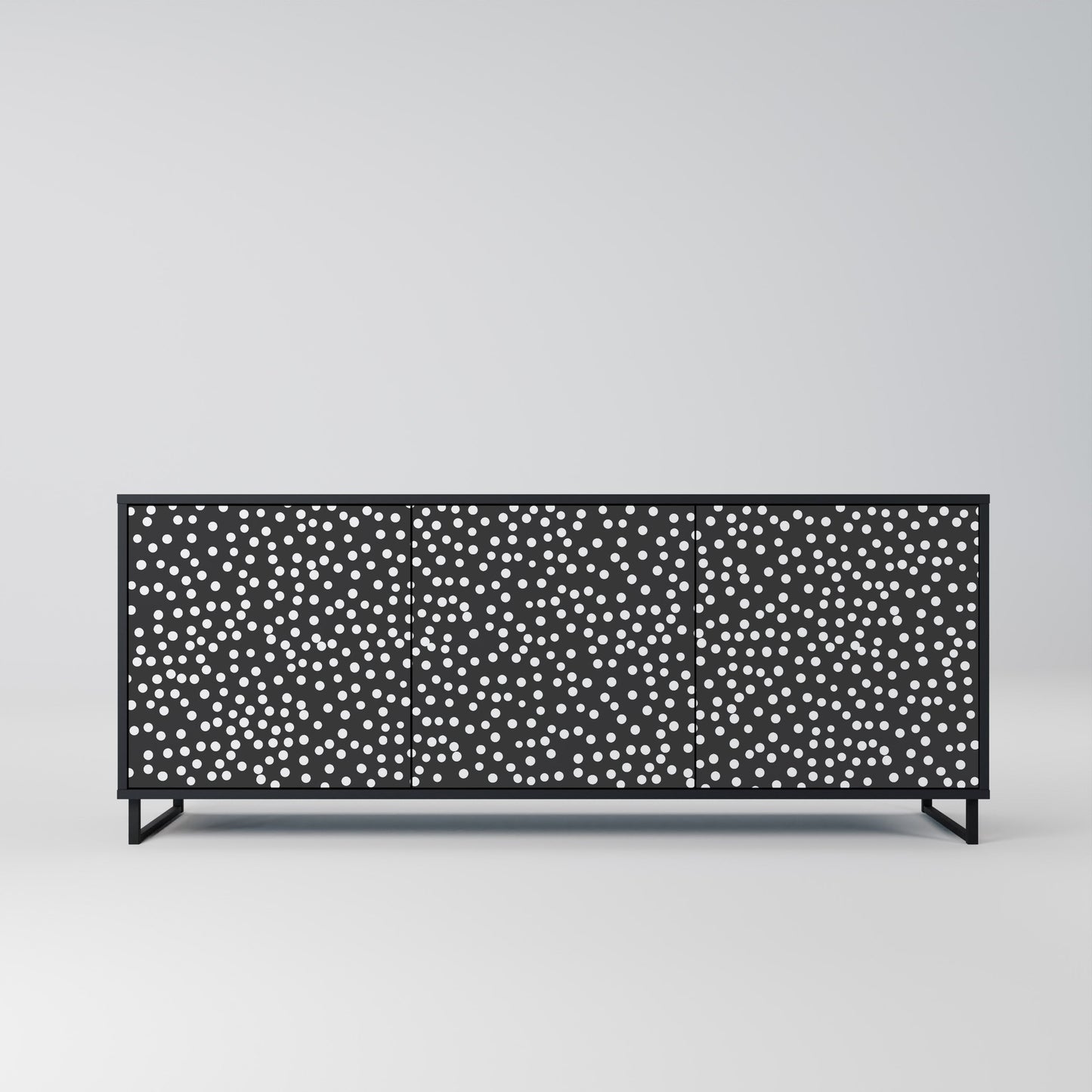 Credenza a 3 ante BLINDING LIGHTS in finitura nera