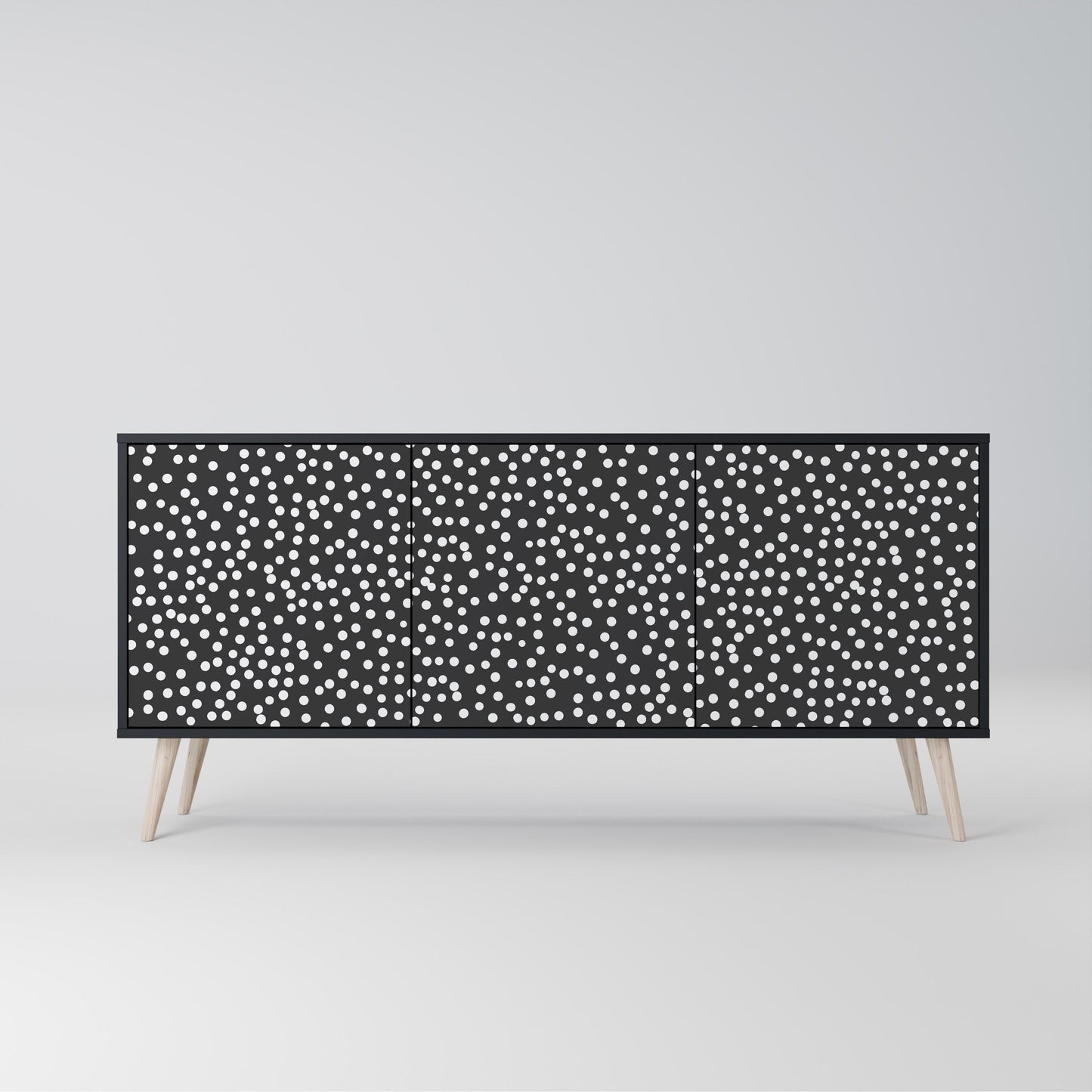 Credenza a 3 ante BLINDING LIGHTS in finitura nera
