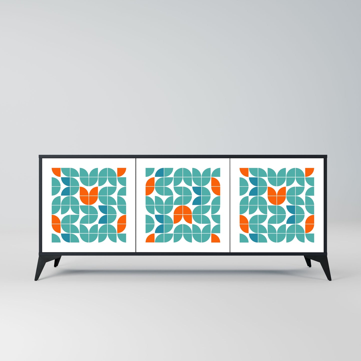 Credenza BE THE CHANGE a 3 ante in finitura nera