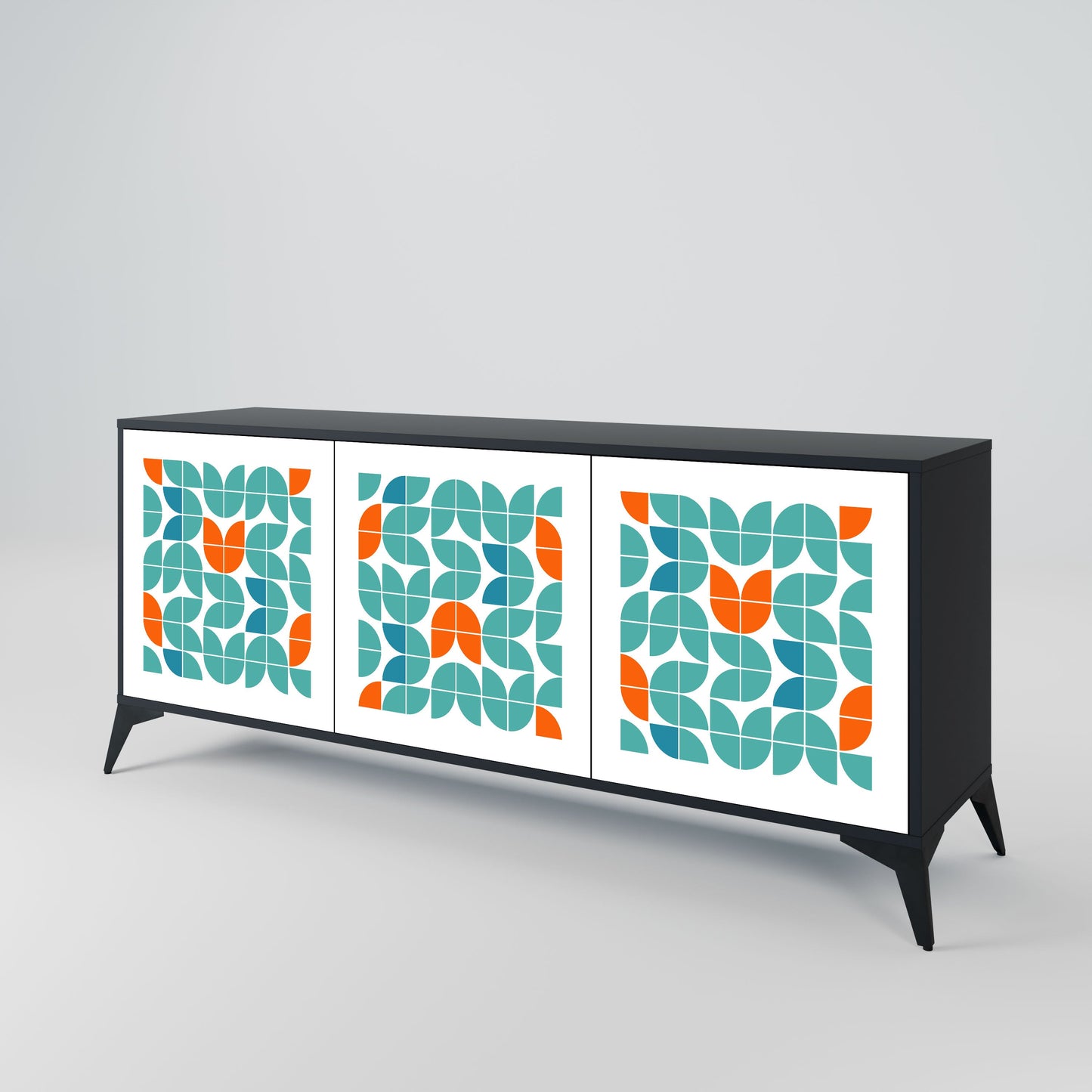 Credenza BE THE CHANGE a 3 ante in finitura nera