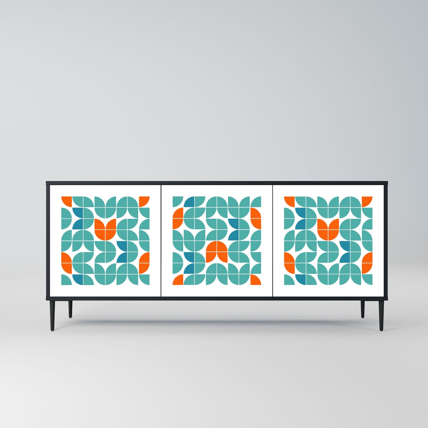 Credenza BE THE CHANGE a 3 ante in finitura nera