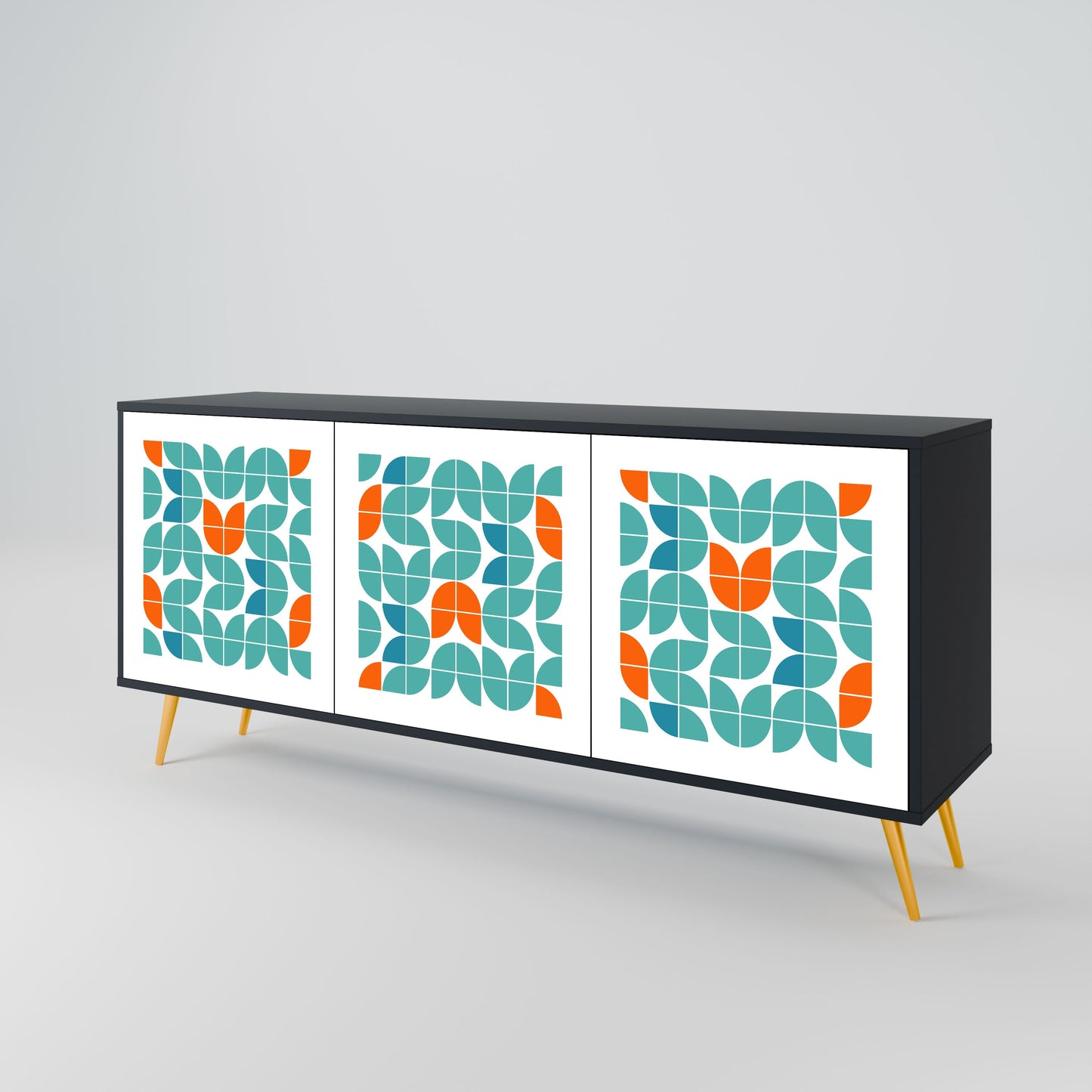 Credenza BE THE CHANGE a 3 ante in finitura nera
