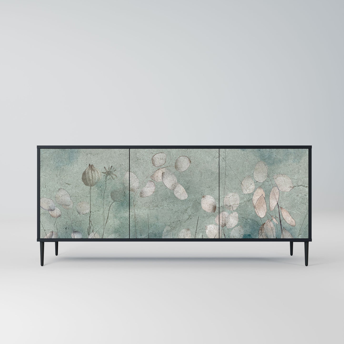Credenza NIGHT LADY a 3 ante in finitura nera