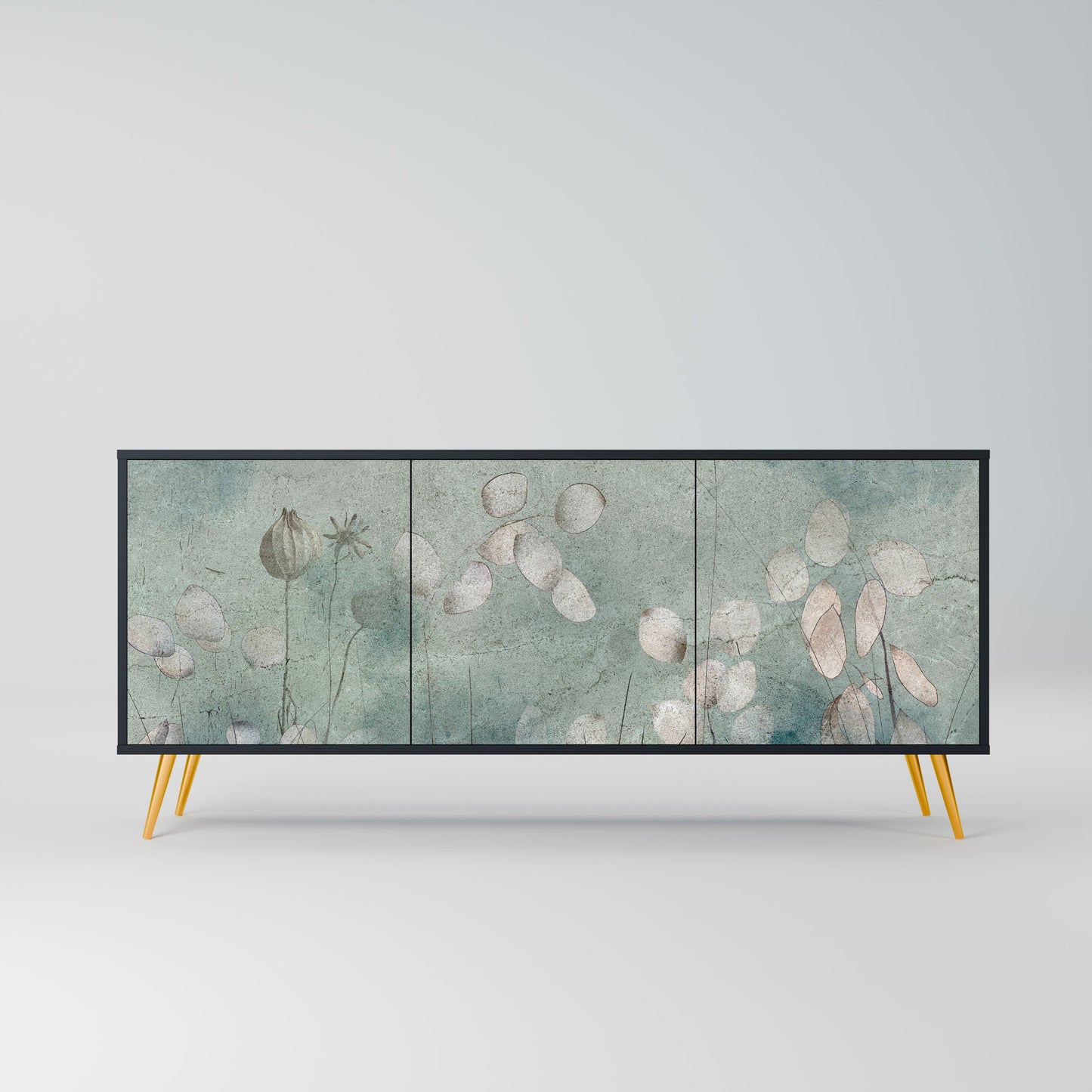Credenza NIGHT LADY a 3 ante in finitura nera