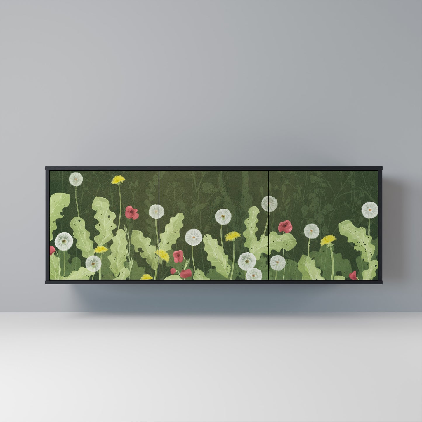DANDELION AMUSE Madia a 3 Ante in Finitura Nera
