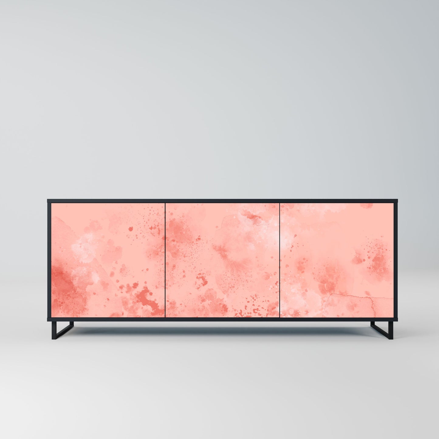 Credenza CRANE DANCE a 3 ante in finitura nera
