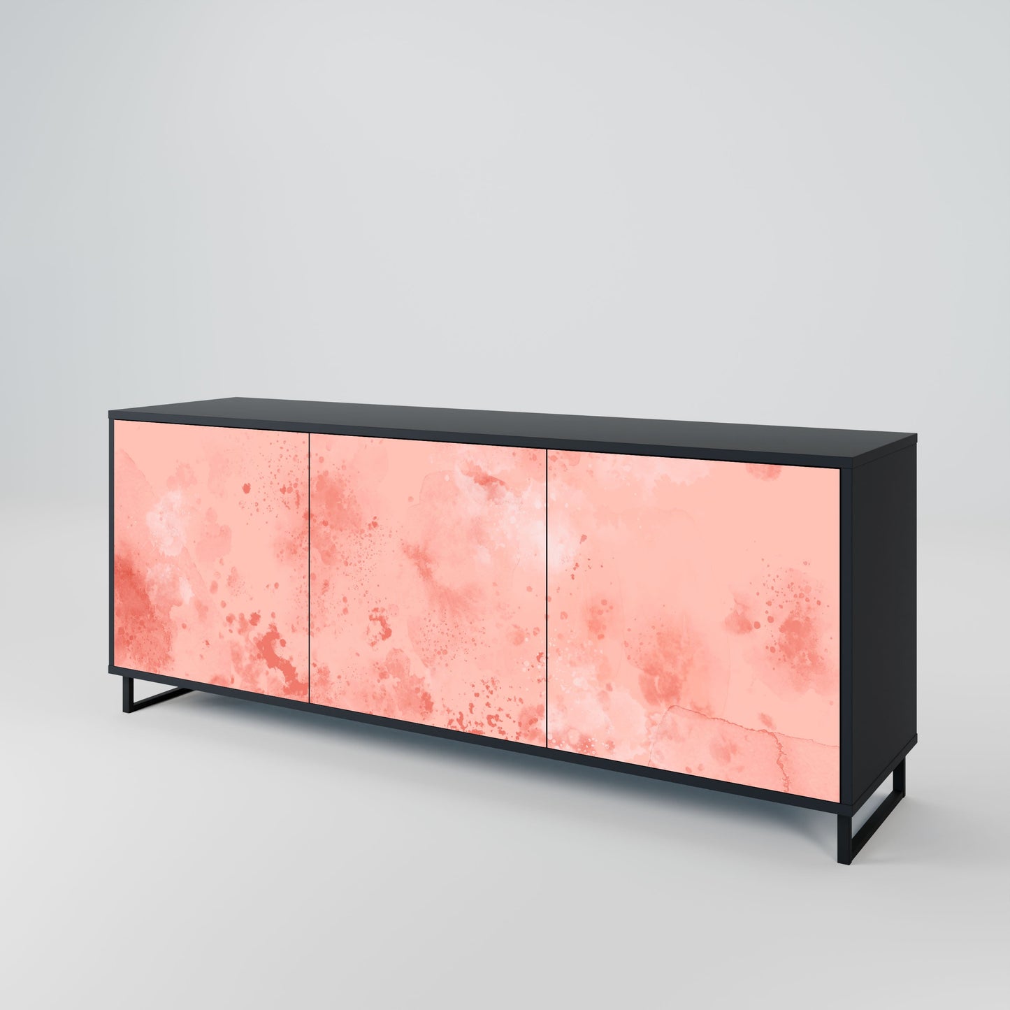 Credenza CRANE DANCE a 3 ante in finitura nera