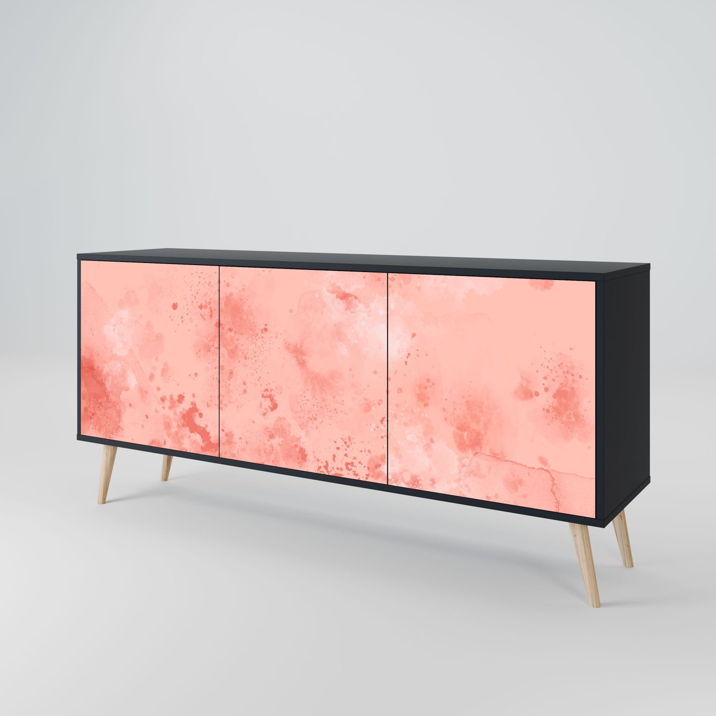 Credenza CRANE DANCE a 3 ante in finitura nera