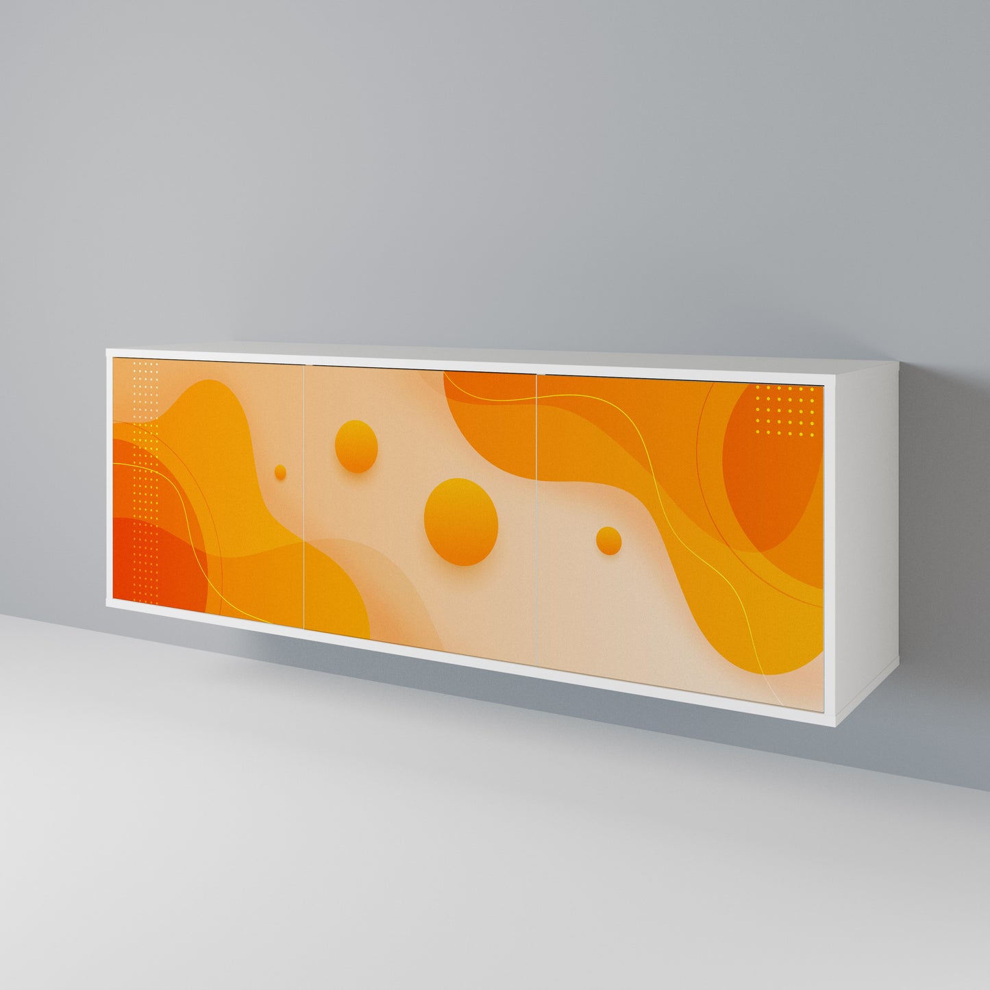 ORANGE ARRANGEMENT Madia a 3 Ante in Finitura Bianca