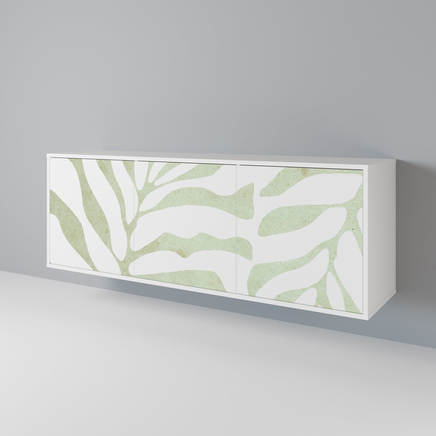 BOTANICAL SPARK Madia a 3 Ante in Finitura Bianca