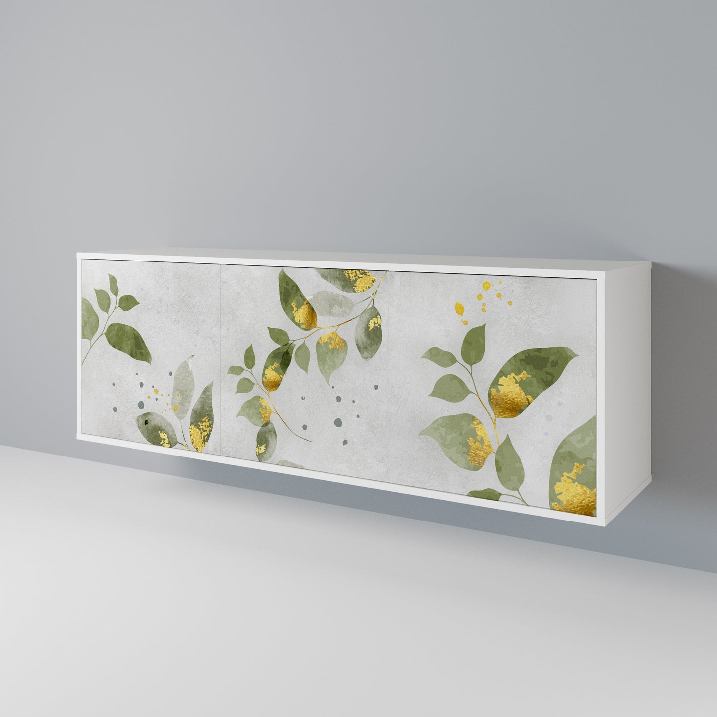 ELEGANT BOTANICS Madia a 3 Ante in Finitura Bianca