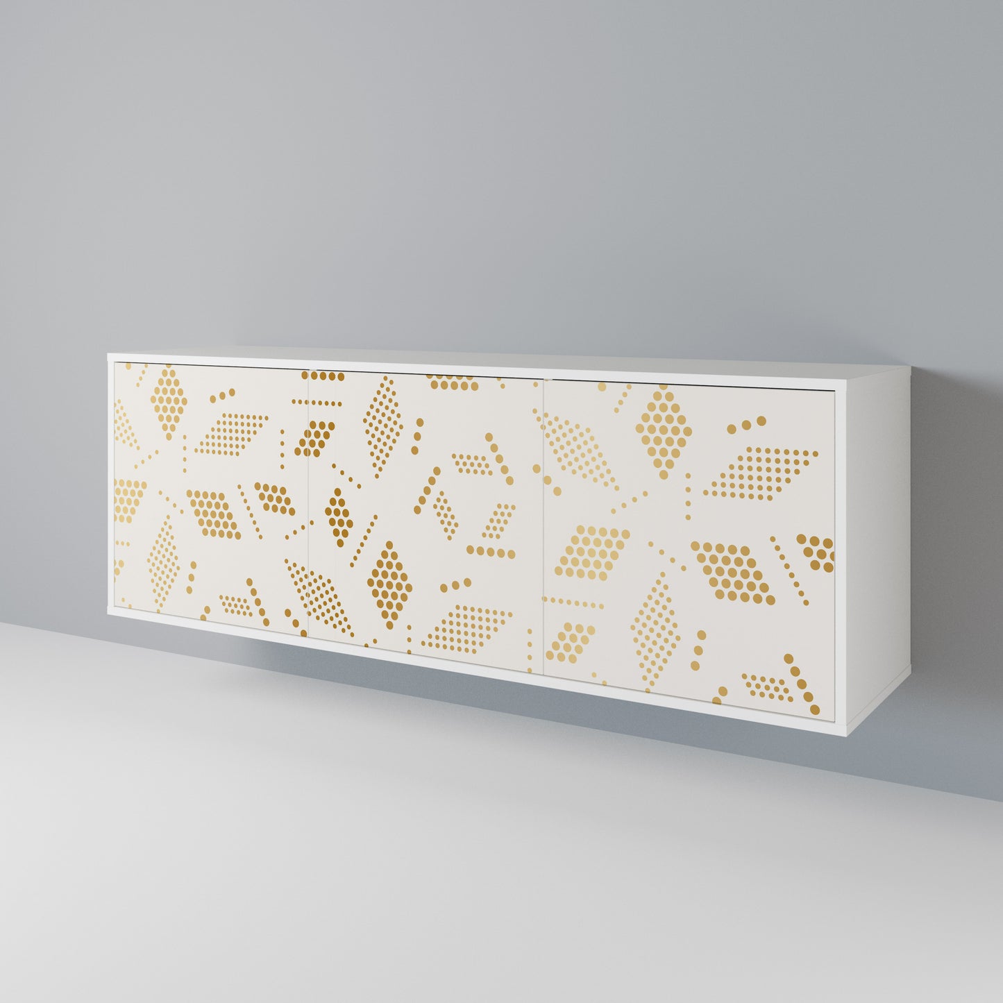 SPOTTED DAZE 3-Door Sideboard in White Finish