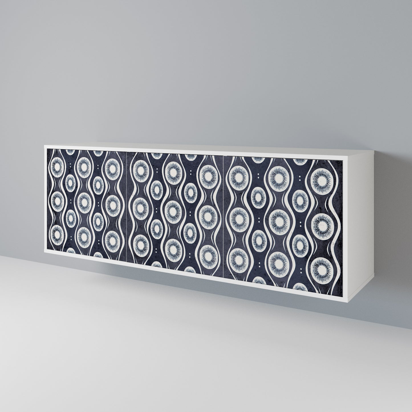 GRAPHITE EYES Madia a 3 Ante in Finitura Bianca