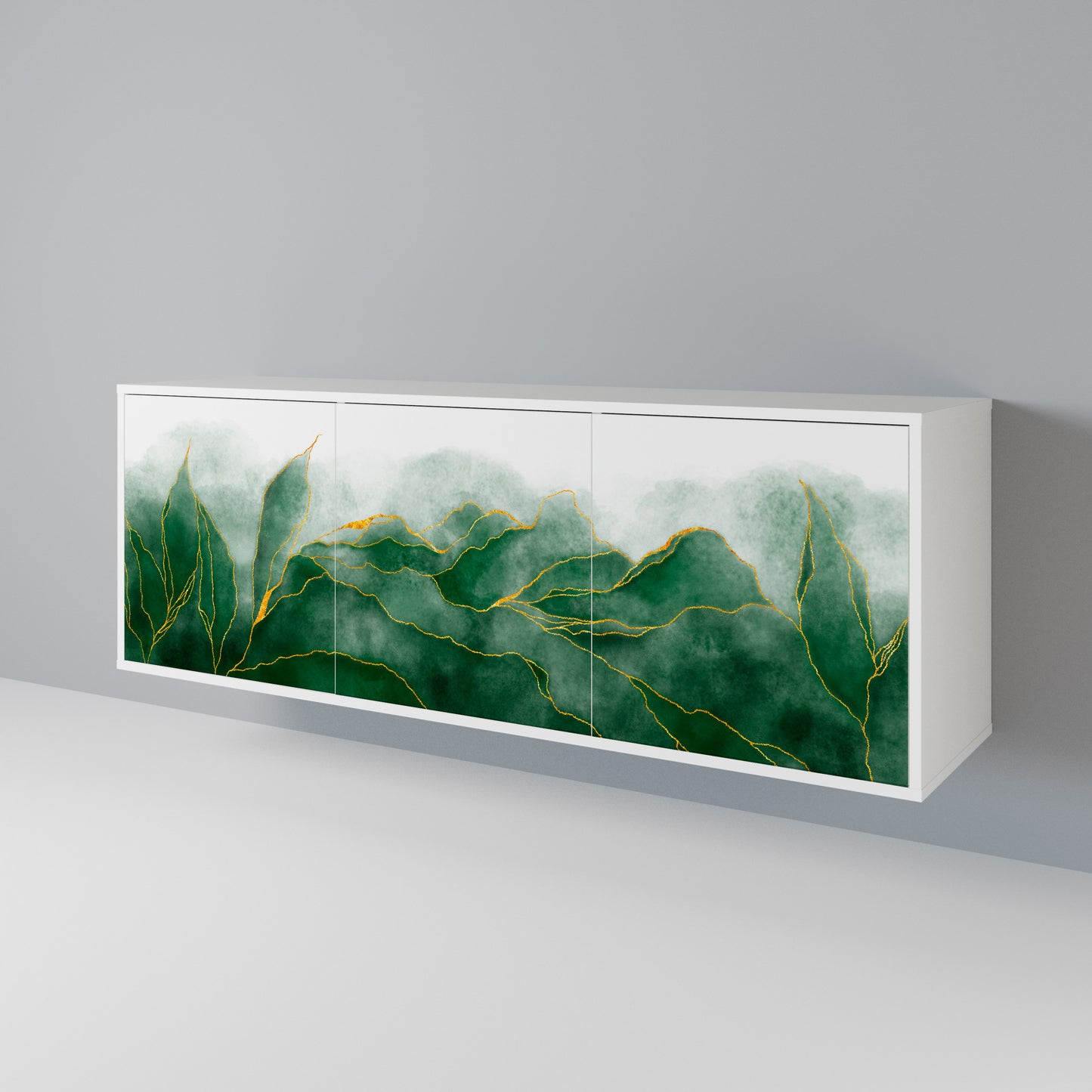 EXPENSIVE NATURE 3-Door Sideboard in White Finish