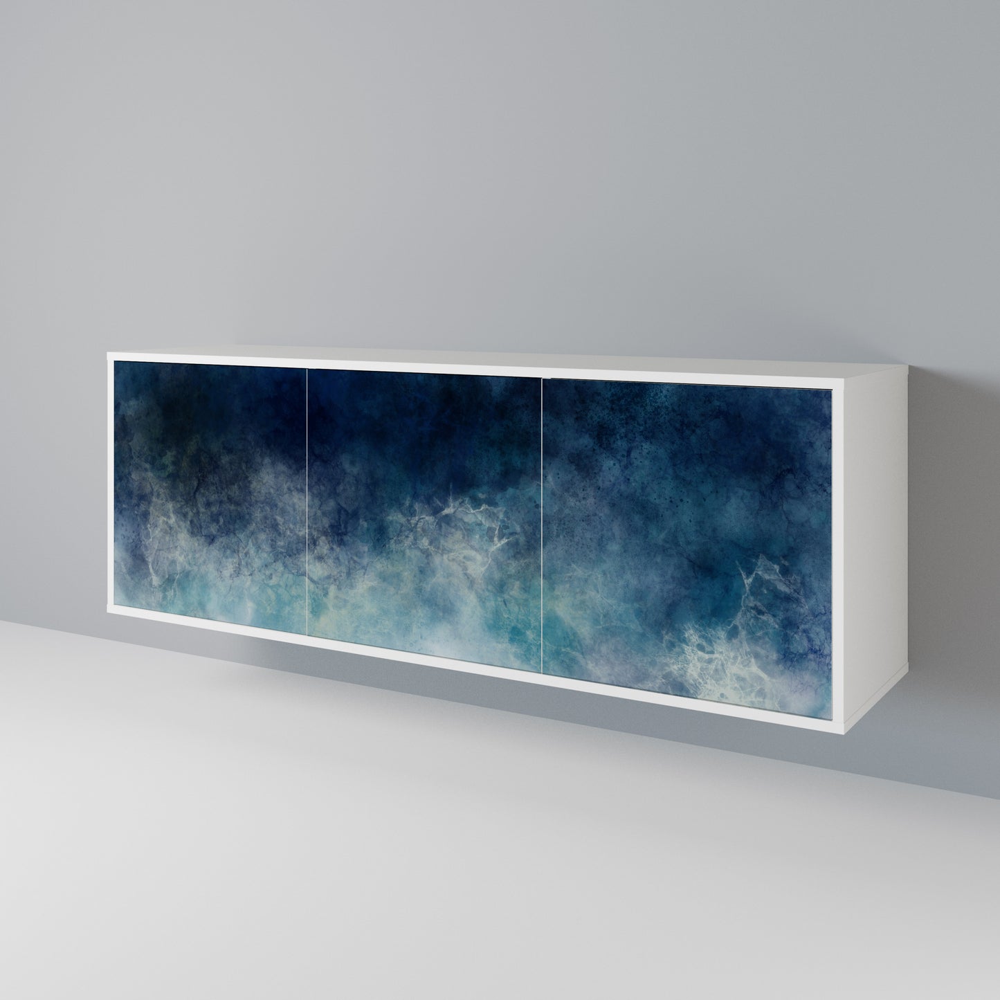 CELESTIAL FALL 3-Door Sideboard in White Finish