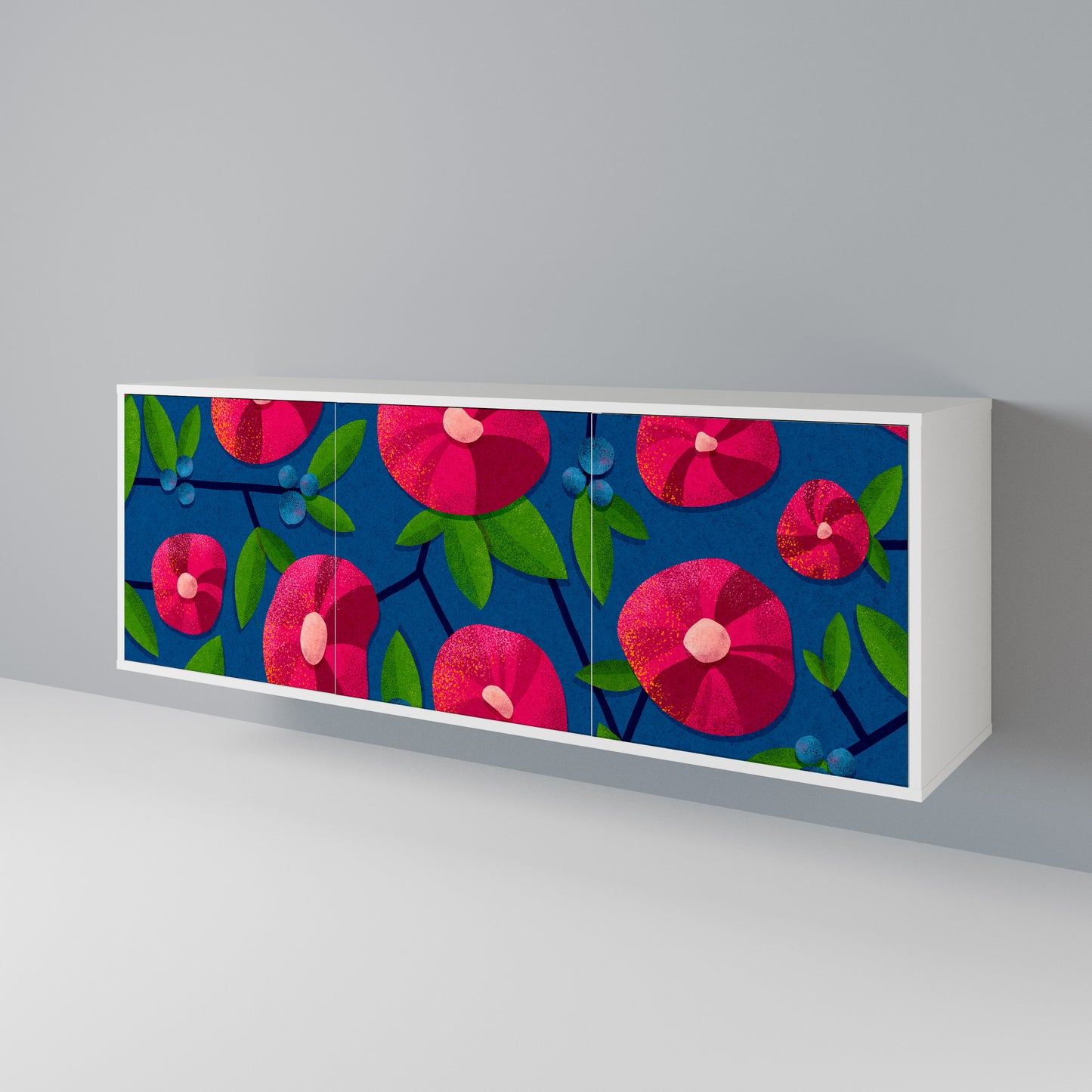 SPRING THOUGHTS Madia a 3 Ante in Finitura Bianca