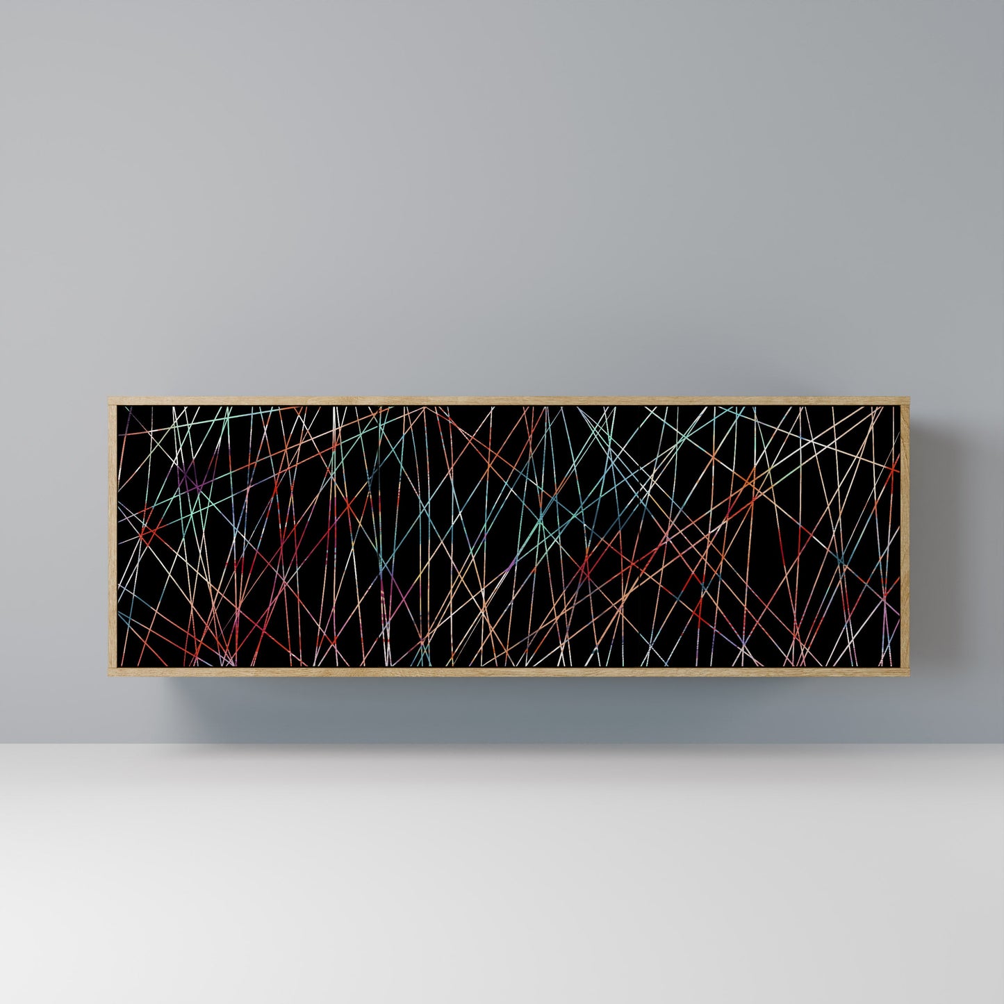 LUMINOUS SNARE 3-Door Sideboard in Oak Effect